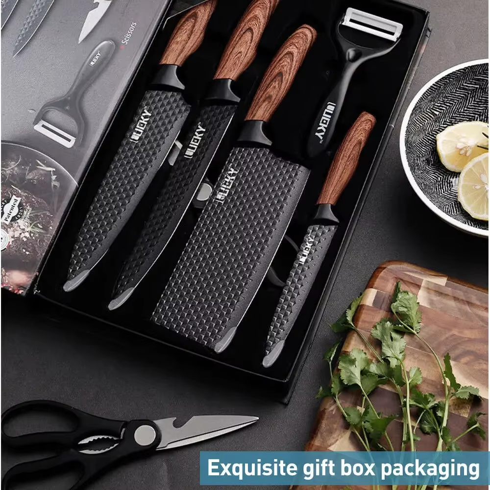 Kitchen Knife Set Stainless Steel Knife, 6-Piece Kitchen Tool Set, Fruit Knife, Essential Cooking Tools for Restaurants
