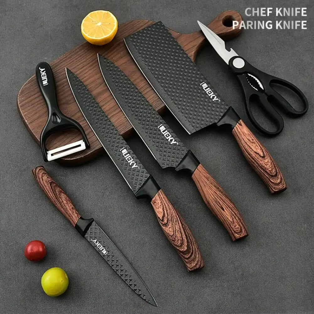 Kitchen Knife Set Stainless Steel Knife, 6-Piece Kitchen Tool Set, Fruit Knife, Essential Cooking Tools for Restaurants
