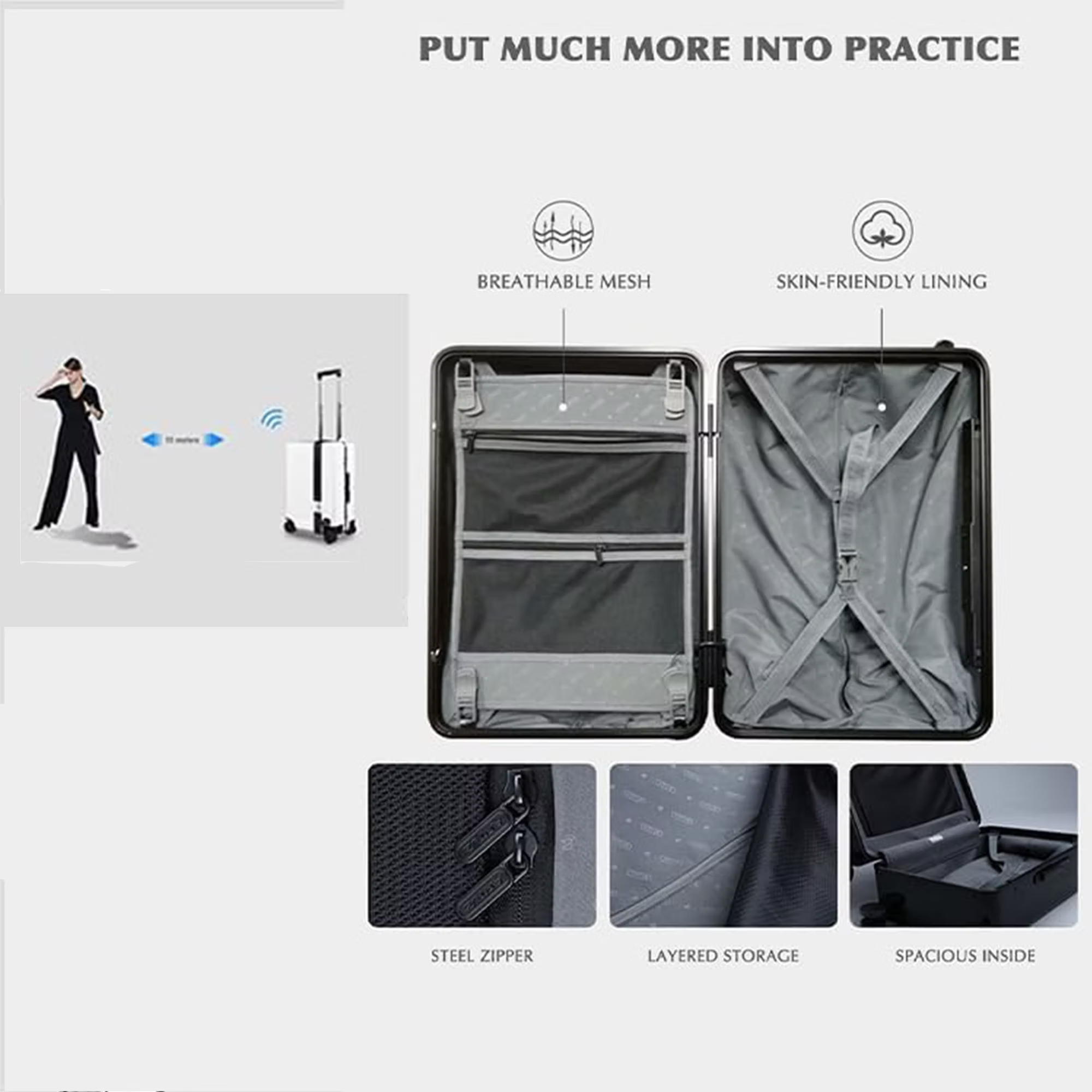 Auto-Follow Smart Suitcase - 33L withRemote