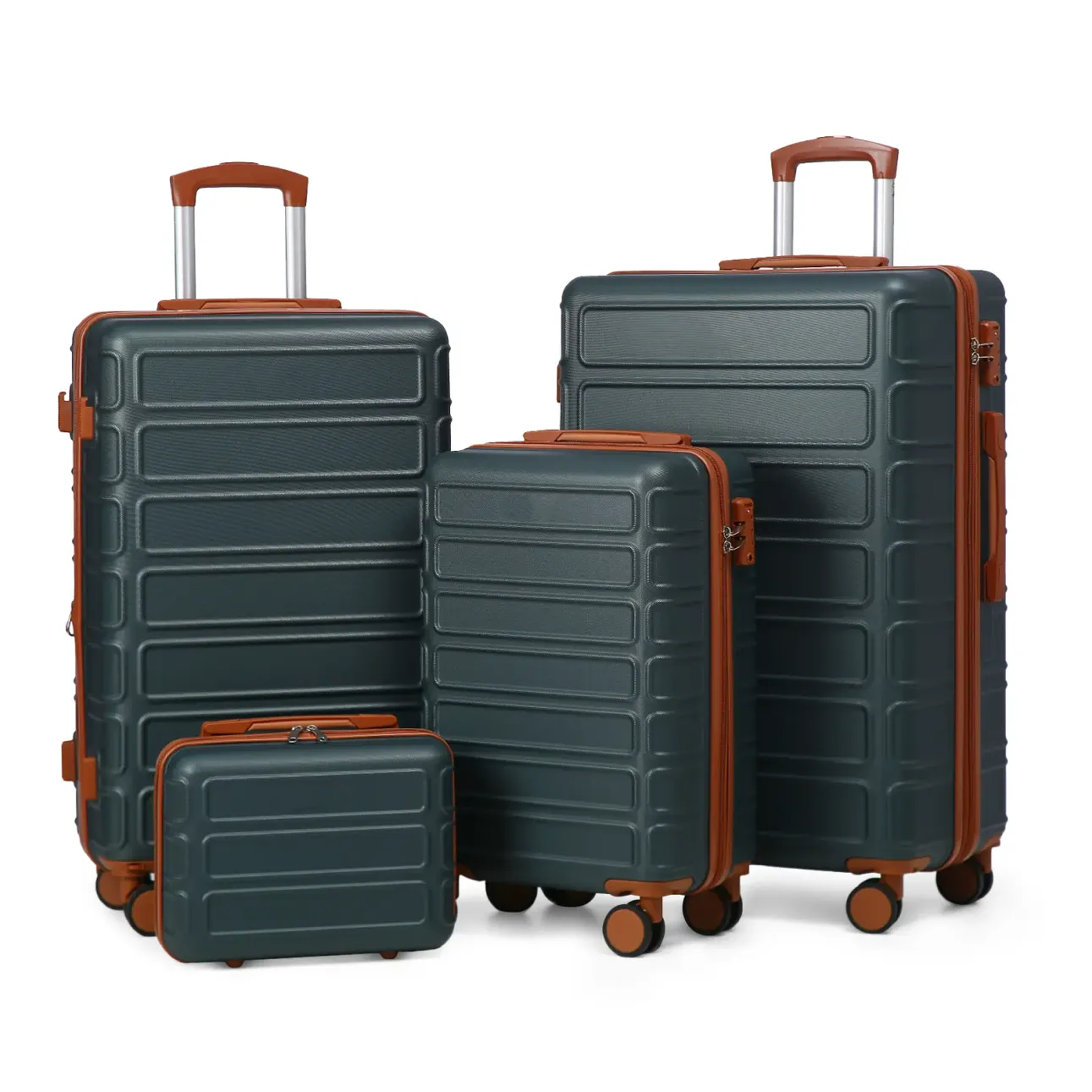 4 Piece Expandable Luggage Sets, ABS Travel Suitcase Set with Double Spinner Wheels, TSA Lock Hardshell Durable Traveling Bag Luggage Sets (13/20/26/28in) Gift for Back to School fathersdaygift fathersdaygift