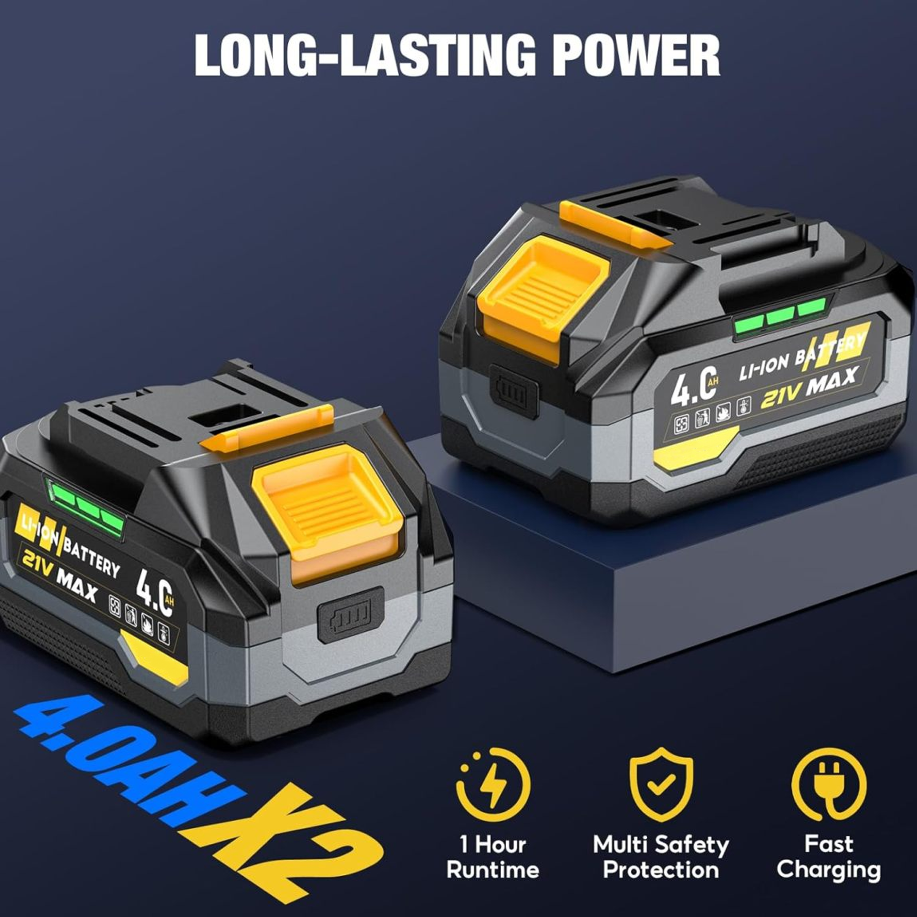 Upgraded Cordless Impact Wrench 1/2", 900 Ft-lbs (1200 Nm) Brushless Impact Gun, 21V High Torque Impact Driver with 2x 4.0Ah Batterie