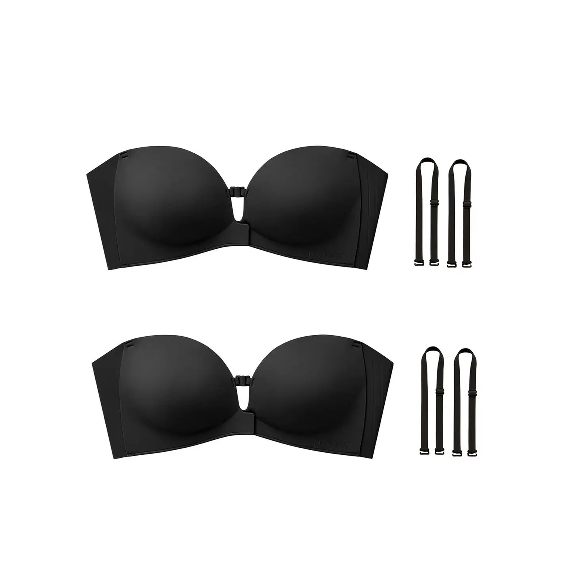 Womens Strapless Front Closure Bra Push Up Lift Bra Padded Add Cup Non Slip Anti-Slip Grip Wireless Supportive  Seamless Comfortable Tube Jelly Bra A B C Cup