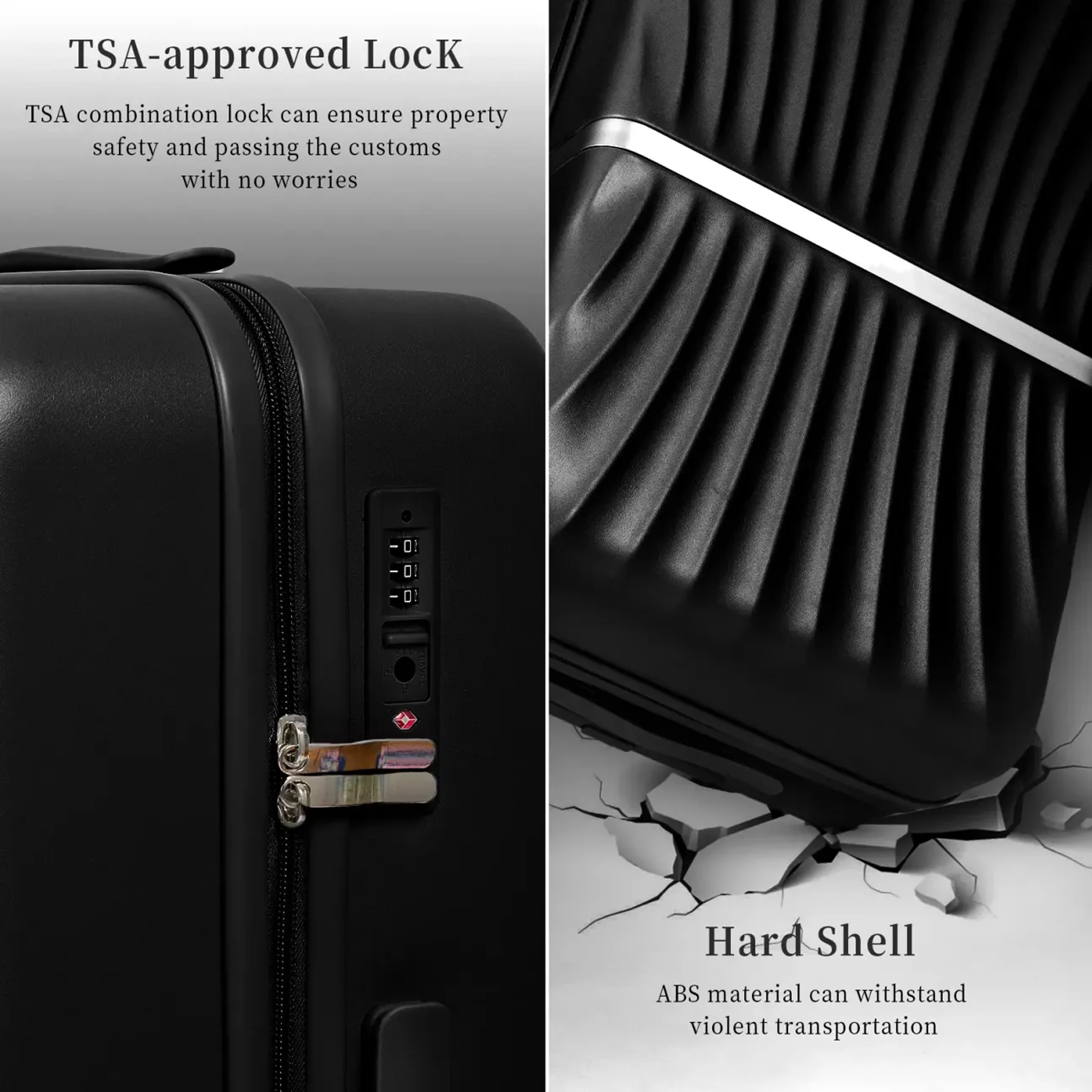 4 Piece Expandable Luggage Sets, ABS Travel Suitcase Set with Double Spinner Wheels, TSA Lock Hardshell Durable Traveling Bag Luggage Sets (13/20/26/28in) Gift for Back to School fathersdaygift fathersdaygift