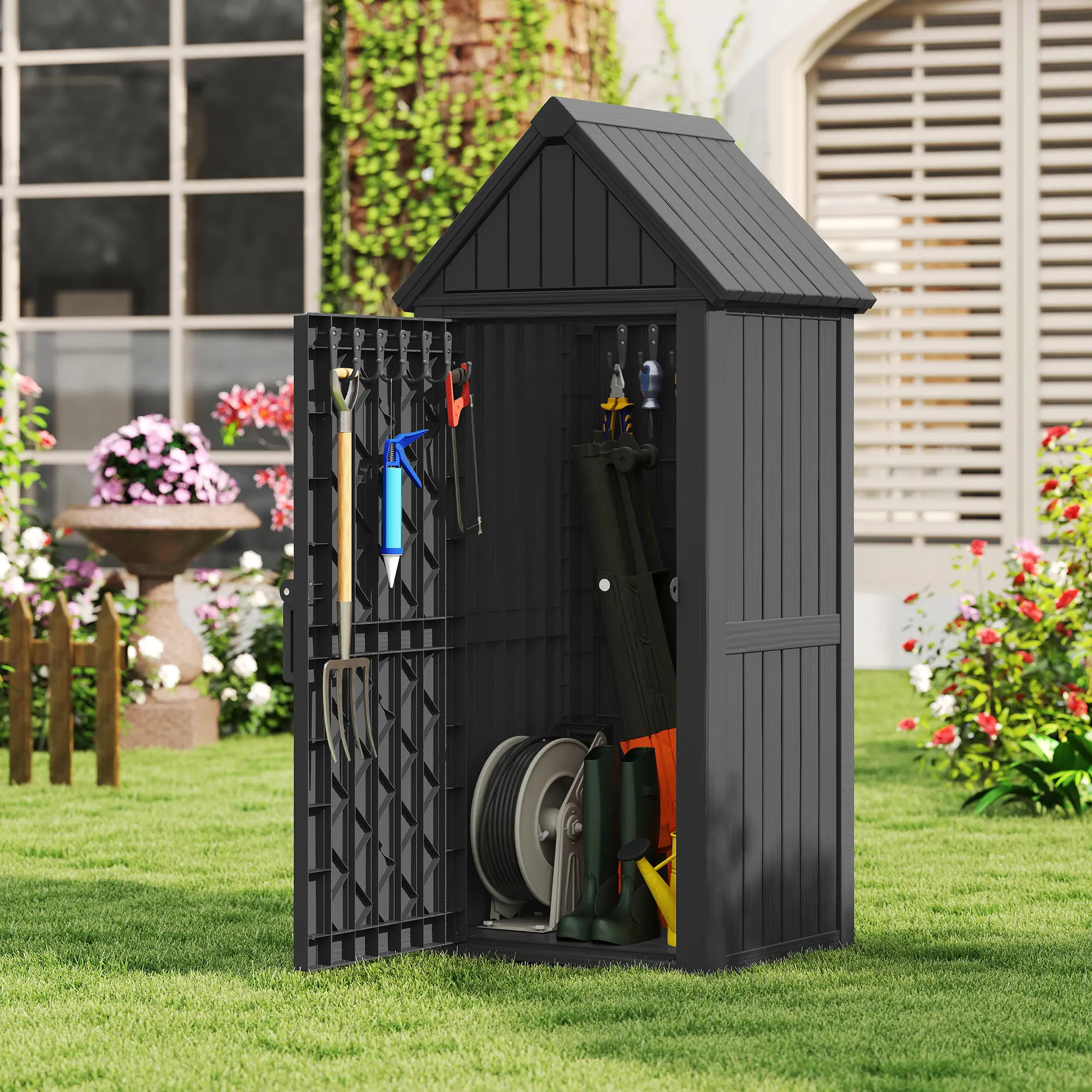 Outdoor Storage Cabinet, Cleaning Cabinet, Tool Cabinet, Rainproof and Waterproof, Sunproof for Backyards & Patios, Backyard Storage Box,Summervibes