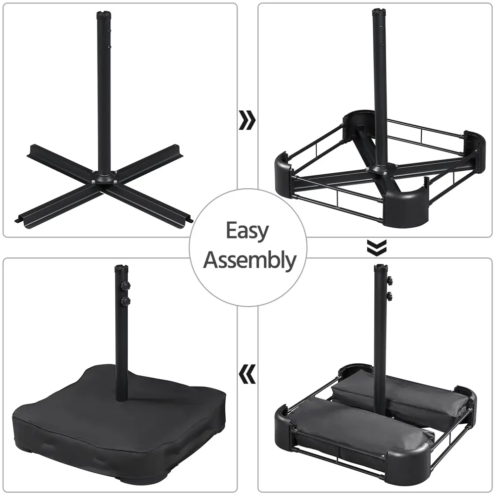 【On Sale】Massive 15/13ft Double-Sided Patio Umbrella | Heavy Duty & 2 Sandbags Included, Easy Crank for Garden Pool and Lawn