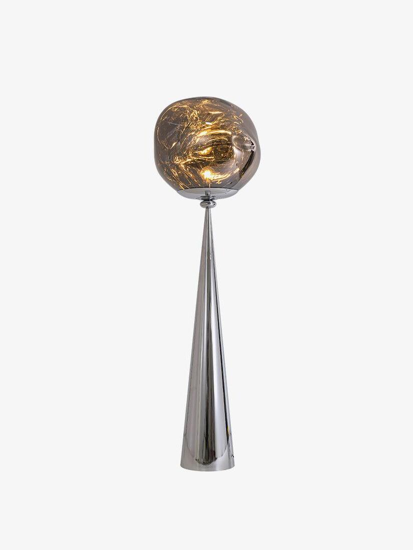 Twisted dynamic Glass Cone Floor Lamp