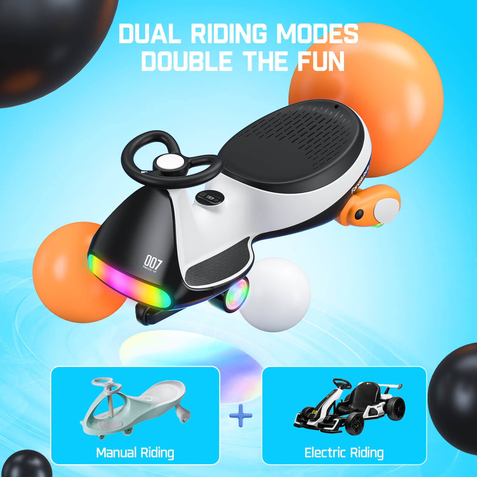 N7 Ultra 12V Electric Wiggle Car with Pedal
