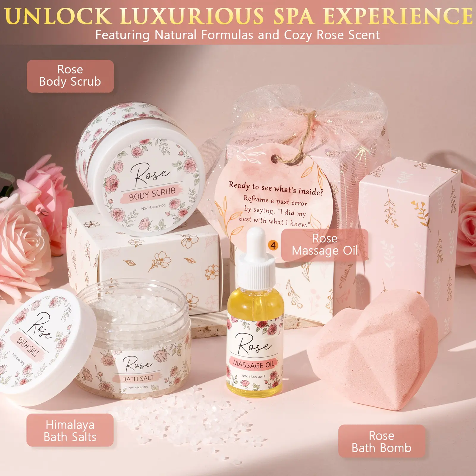 mothersdaygift for Women – Birthday Gift Basket for Teen Girls,  Fun Empowering Challenge Tasks, Perfect Self-Care Spa Set for Mom, Wife, Daughter, Niece, or Sister