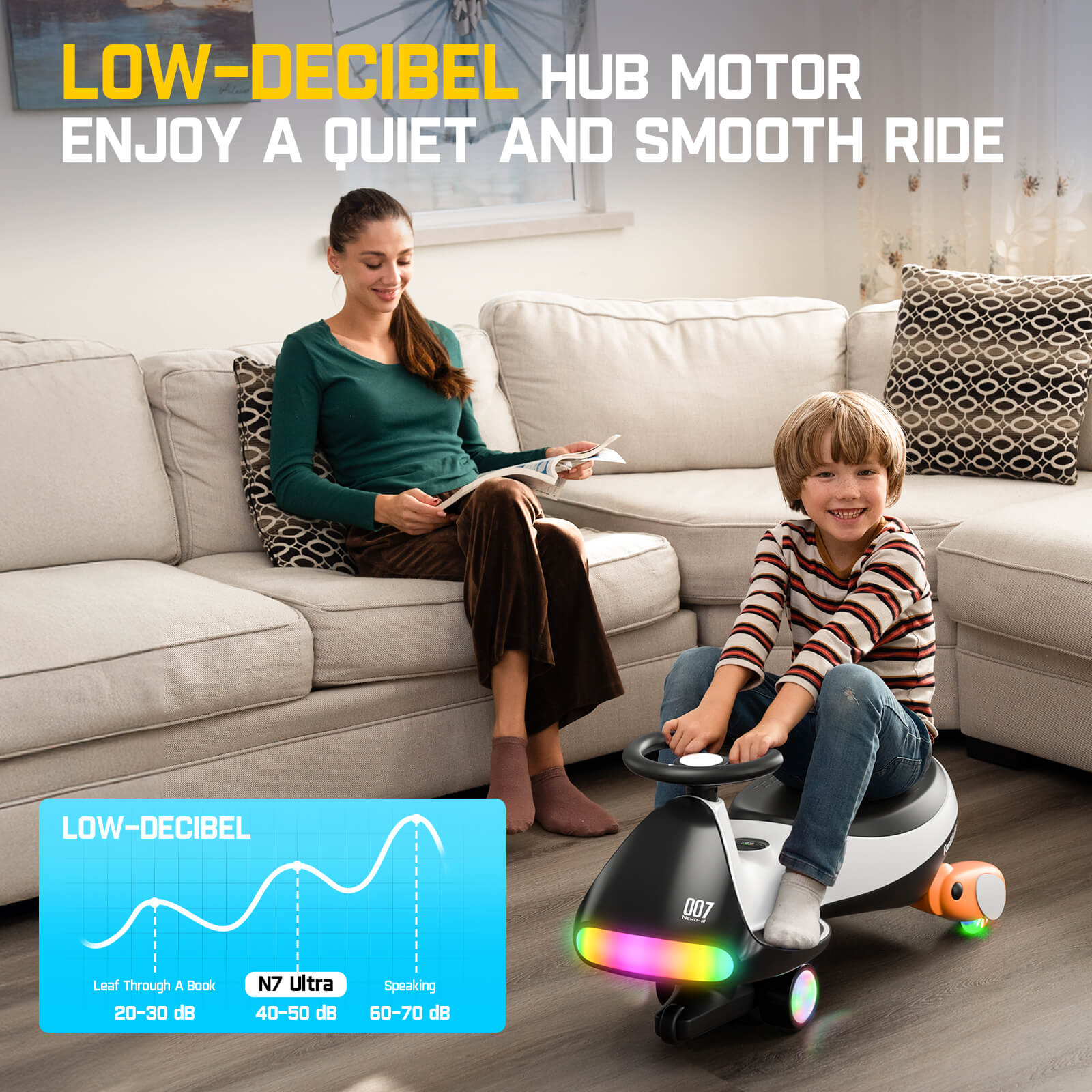N7 Ultra 12V Electric Wiggle Car with Pedal