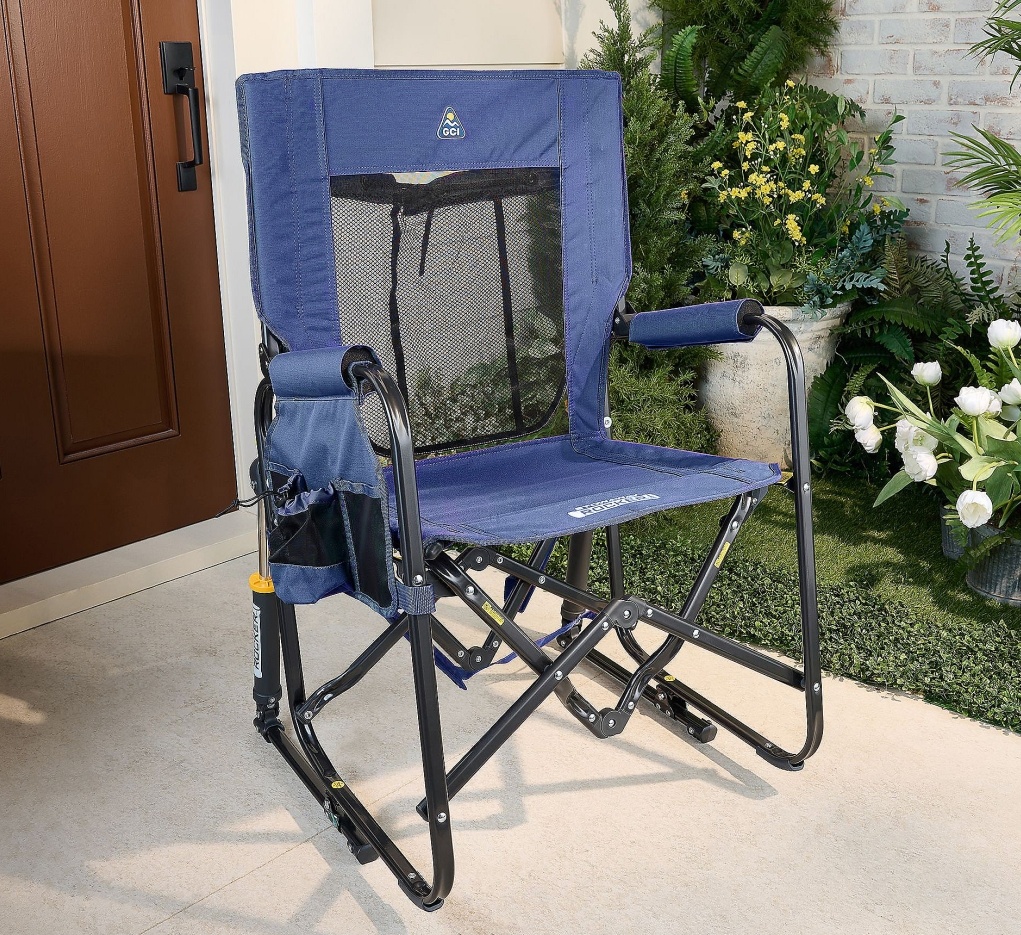 Soon to be sold out clearance-Buy 2 get 2 free,Buy 3 get 3 free Outdoor Pack Away Portable Rocking Chair 350-lb Weight Capacity