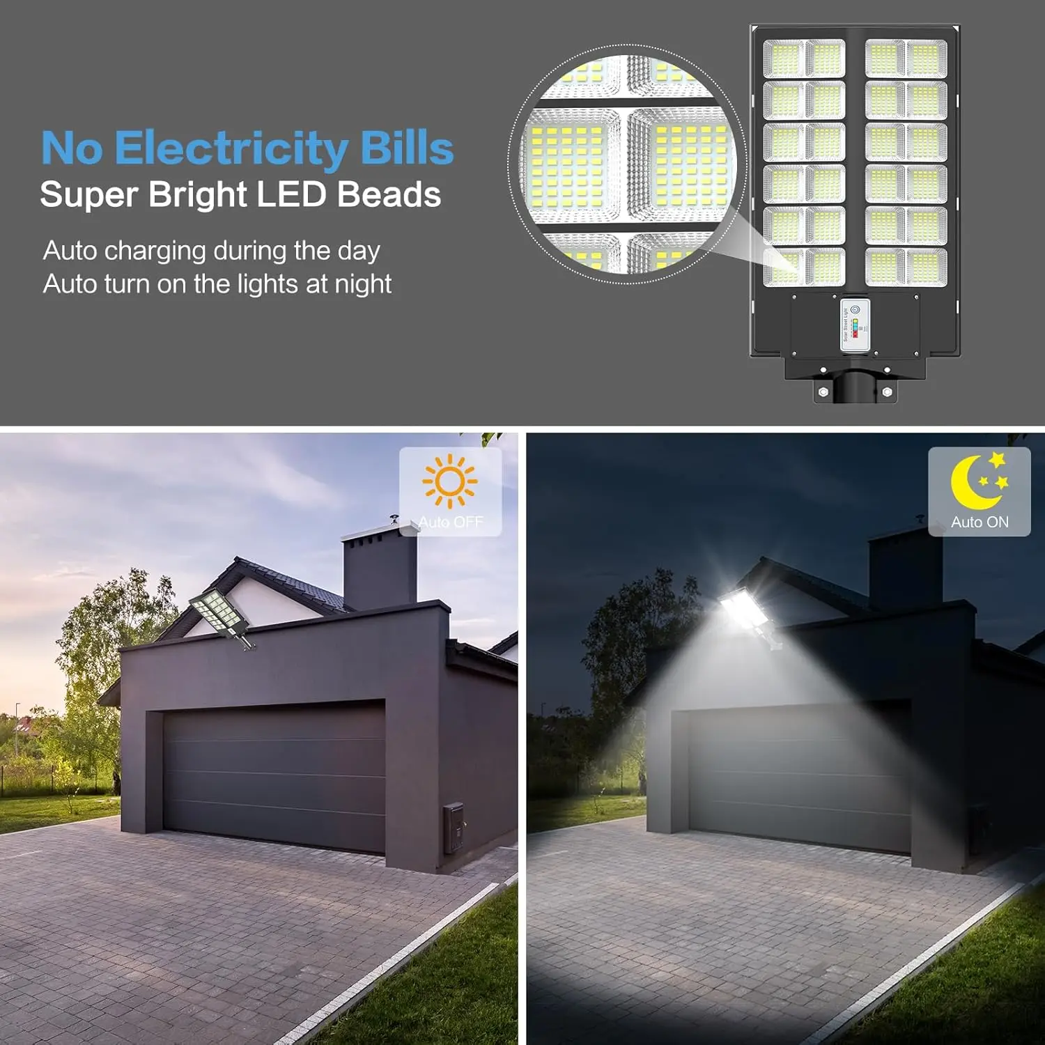 Solar Street Light Outdoor 3 Modes LED Motion Sensor Security Wall Lamp for Garden Yard Porch Decor IP65 Waterproof Remote Control Solar Lights Outdoor Mounted Light