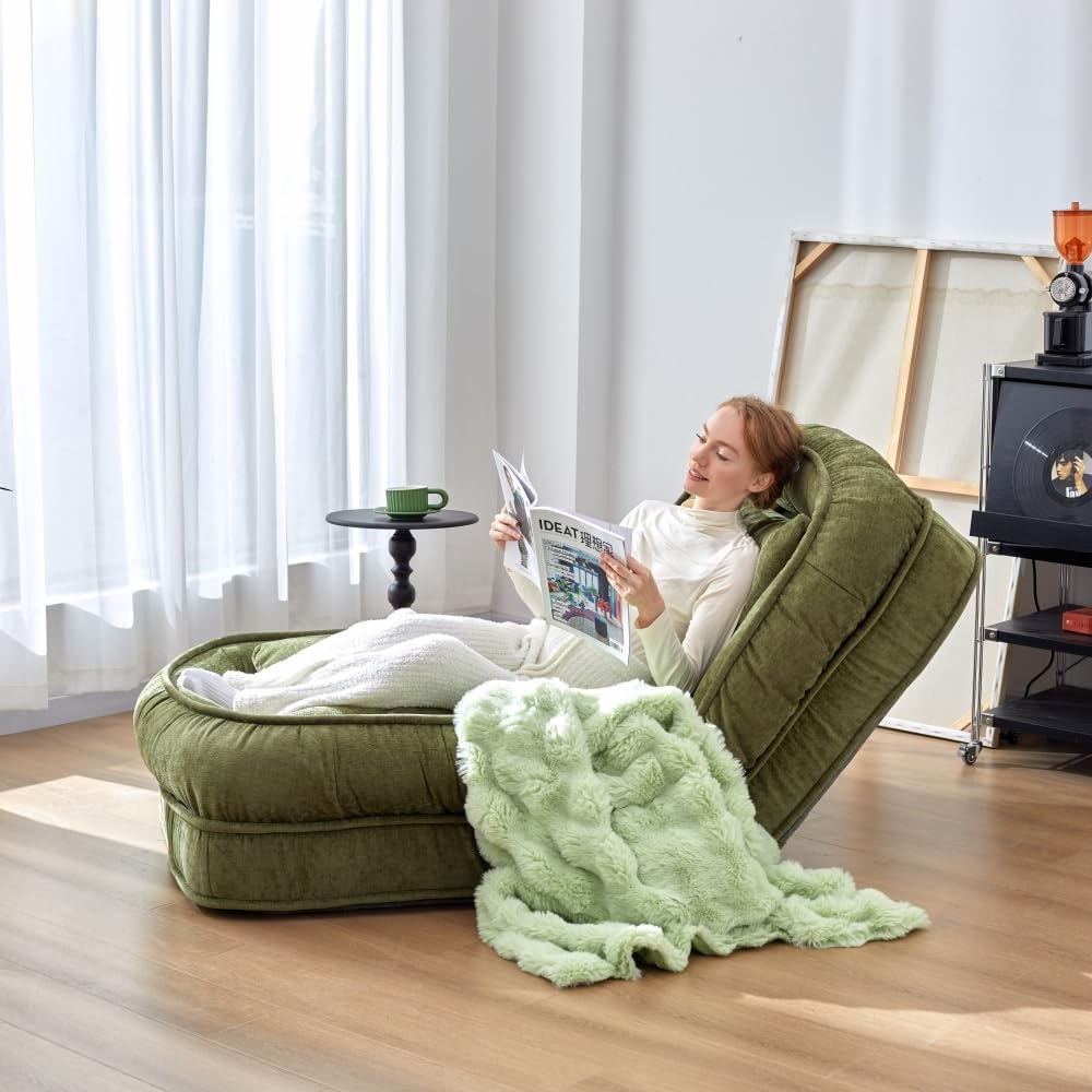 Summer Sale！Foldable Lazy Sofa Bed Floor Chair