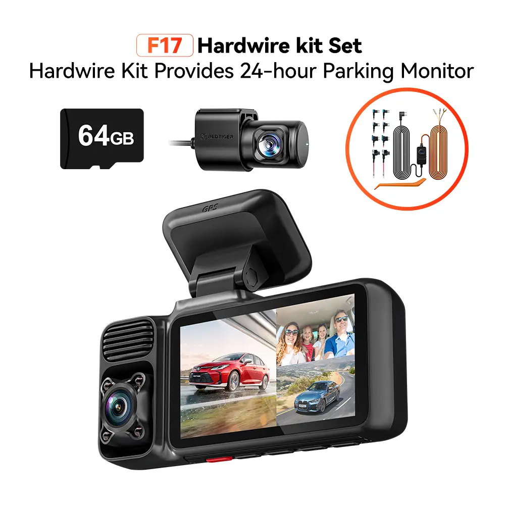 F17 4K 3-Channel Dash Cam with 5GHz WiFi GPS