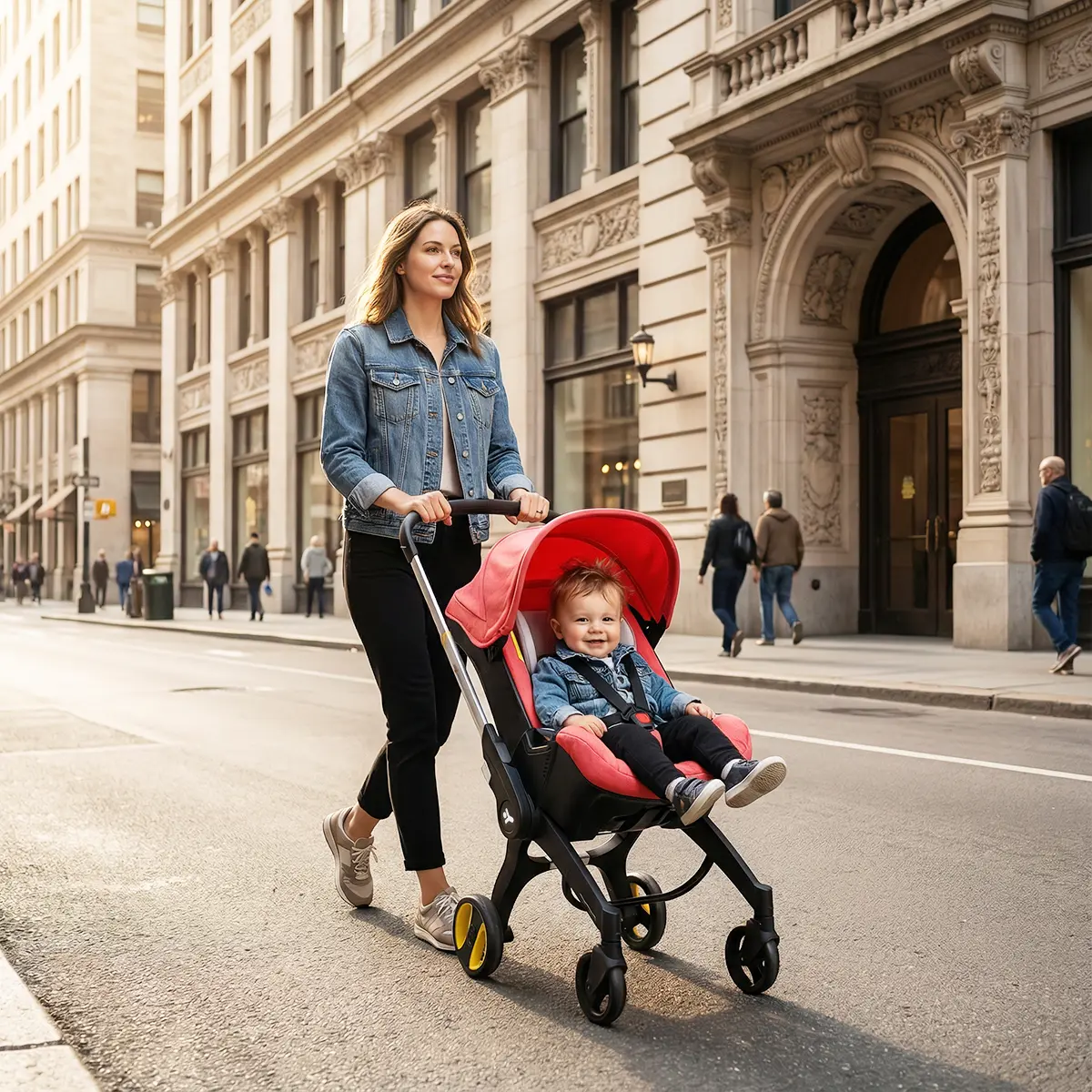 All-in-1 Convertible Baby Stroller – Reversible Seat, Lightweight, Compact Folding Travel Stroller