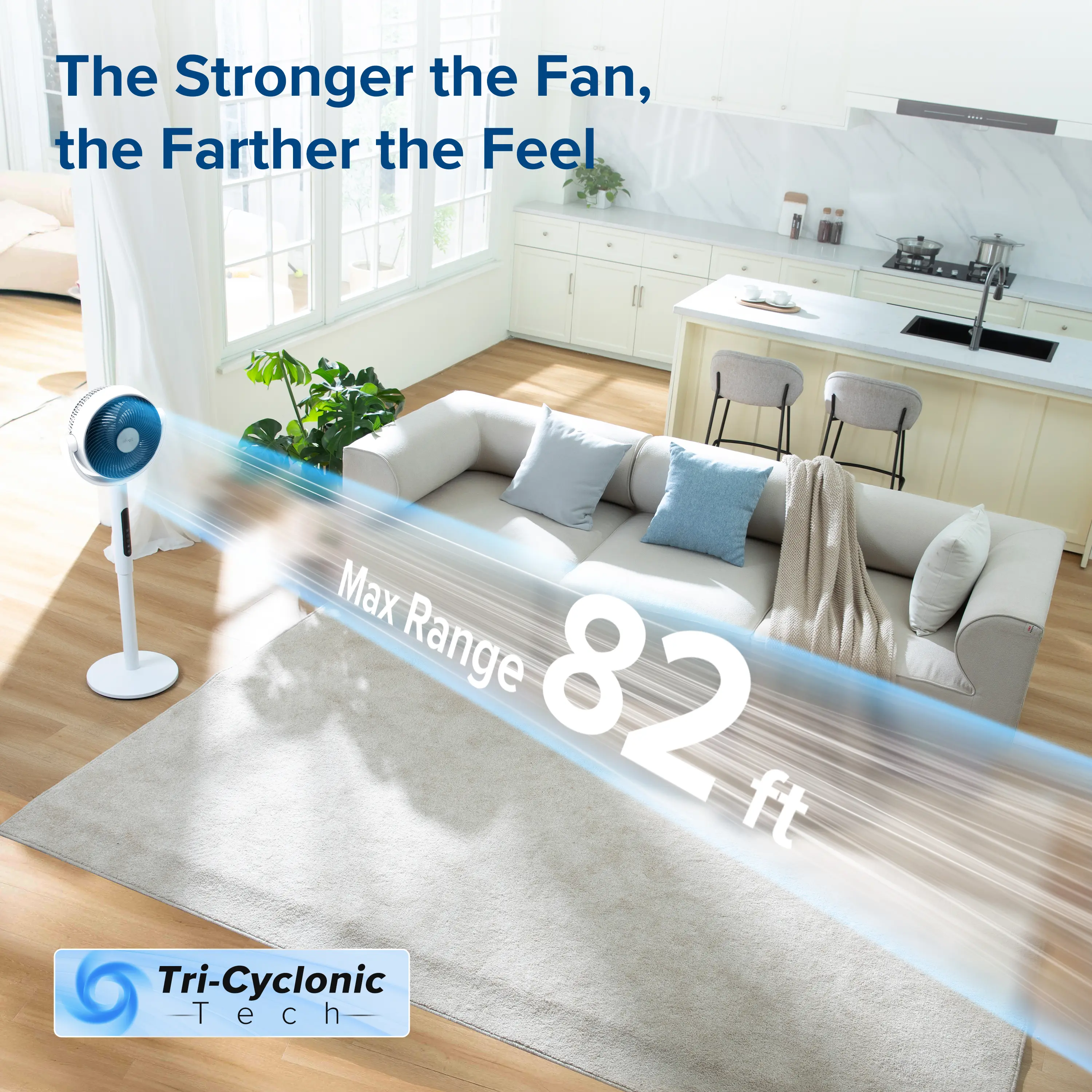 Portable Tower Cooling Fan with 9 Speeds, Ultra-Quiet 20dB, Remote Control & Pedestal/Tabletop Modes