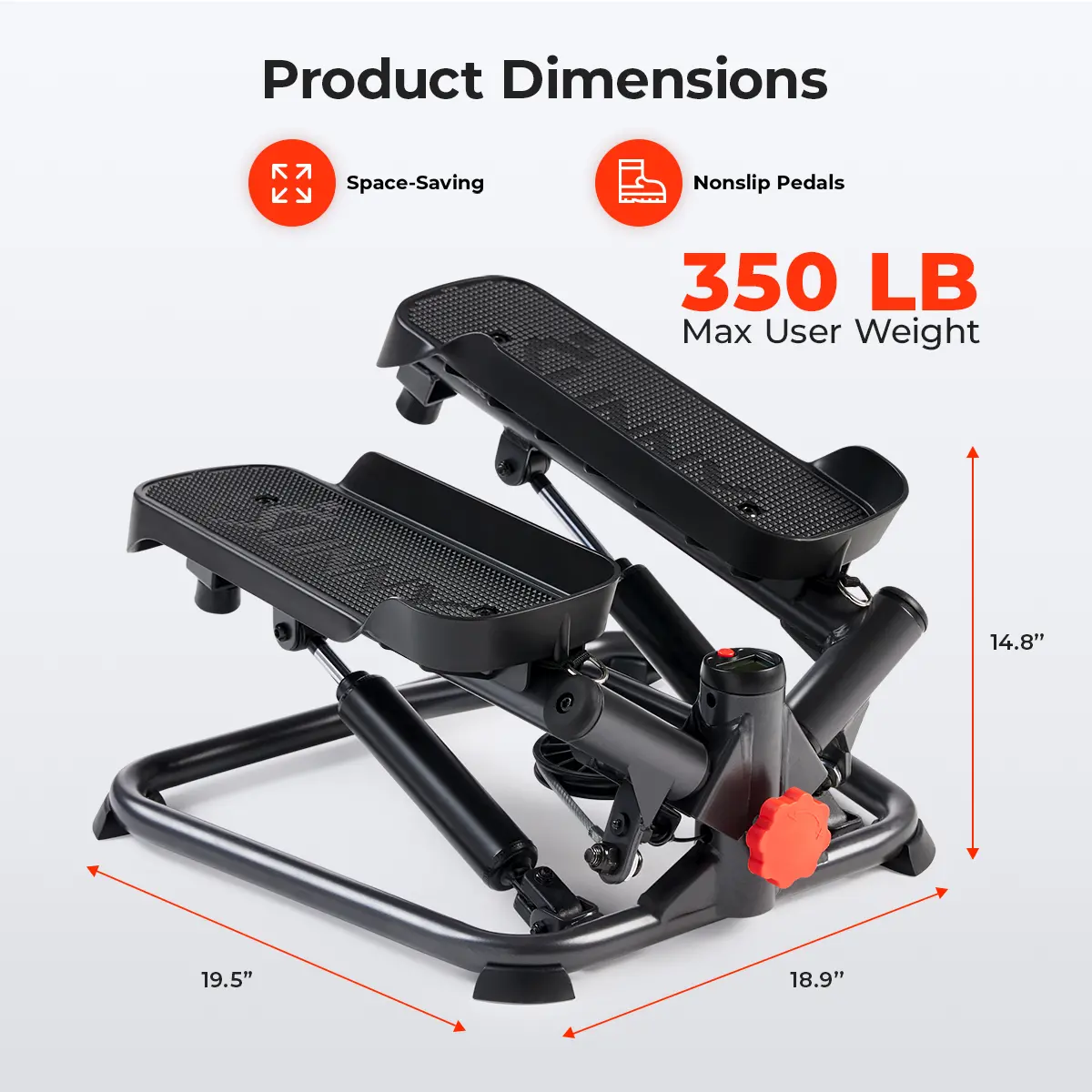 Mini Twist Stepper with Resistance Bands – Full Body Cardio Workout Machine for Legs, Glutes, Core & Home Fitness