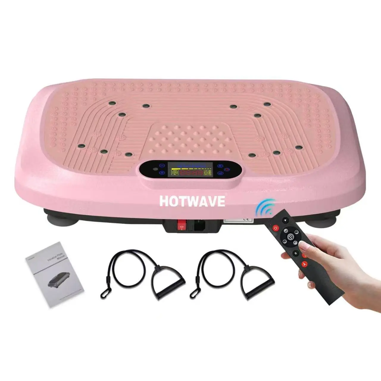 Vibration Plate Exercise Machine 450 LBS Capacity 60Hz High Frequency 120 Speed Levels Resistance Bands for Home Gym Summervibes