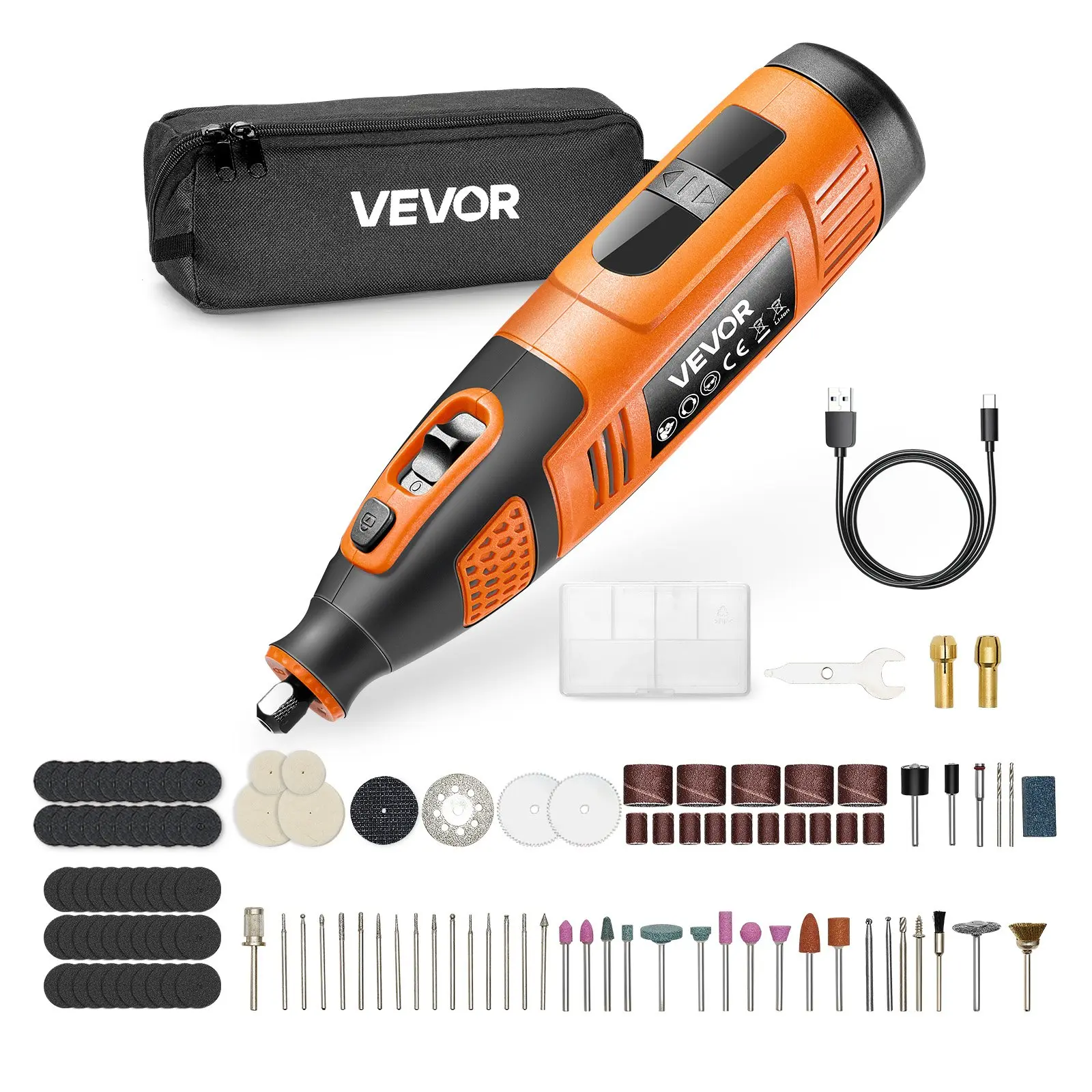 Premium 119-Piece Cordless Mini Rotary Tool Kit - 28-Speed Portable Power Multi-Purpose Tool for DIY Crafts, Engraving & Sanding