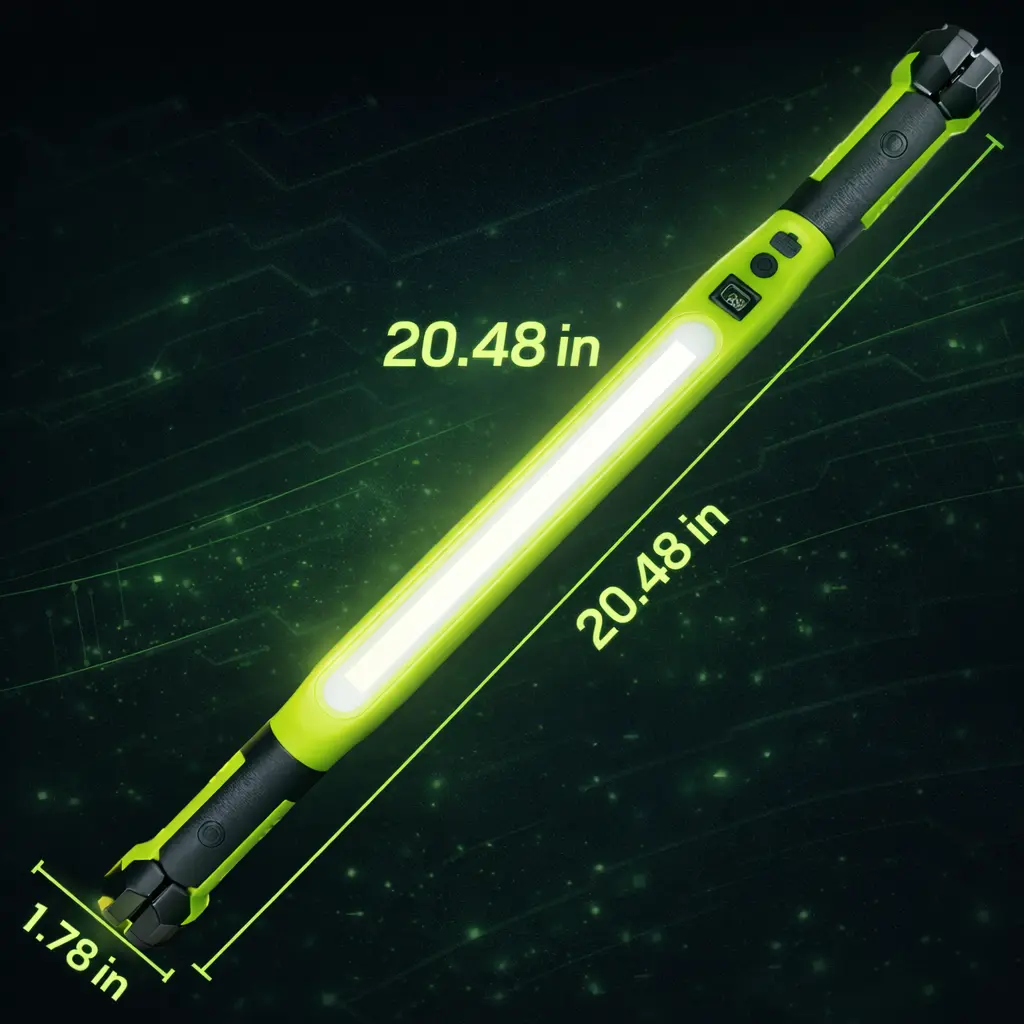 2026 Upgraded Rechargeable Magnetic LED Work Light Bar, COB Flashlight with Magnetic Base, Hooks & USB Power Bank for Car Repair, Garage Use