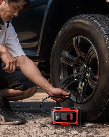 Portable Car Jump Starter with Air Compressor, 3000A Car Battery Jump Starter (9.0 Gas/6.5L Diesel) with 150PSI Digital Tire Inflator Repair Tool Kit Vehicle. fathersdaygift