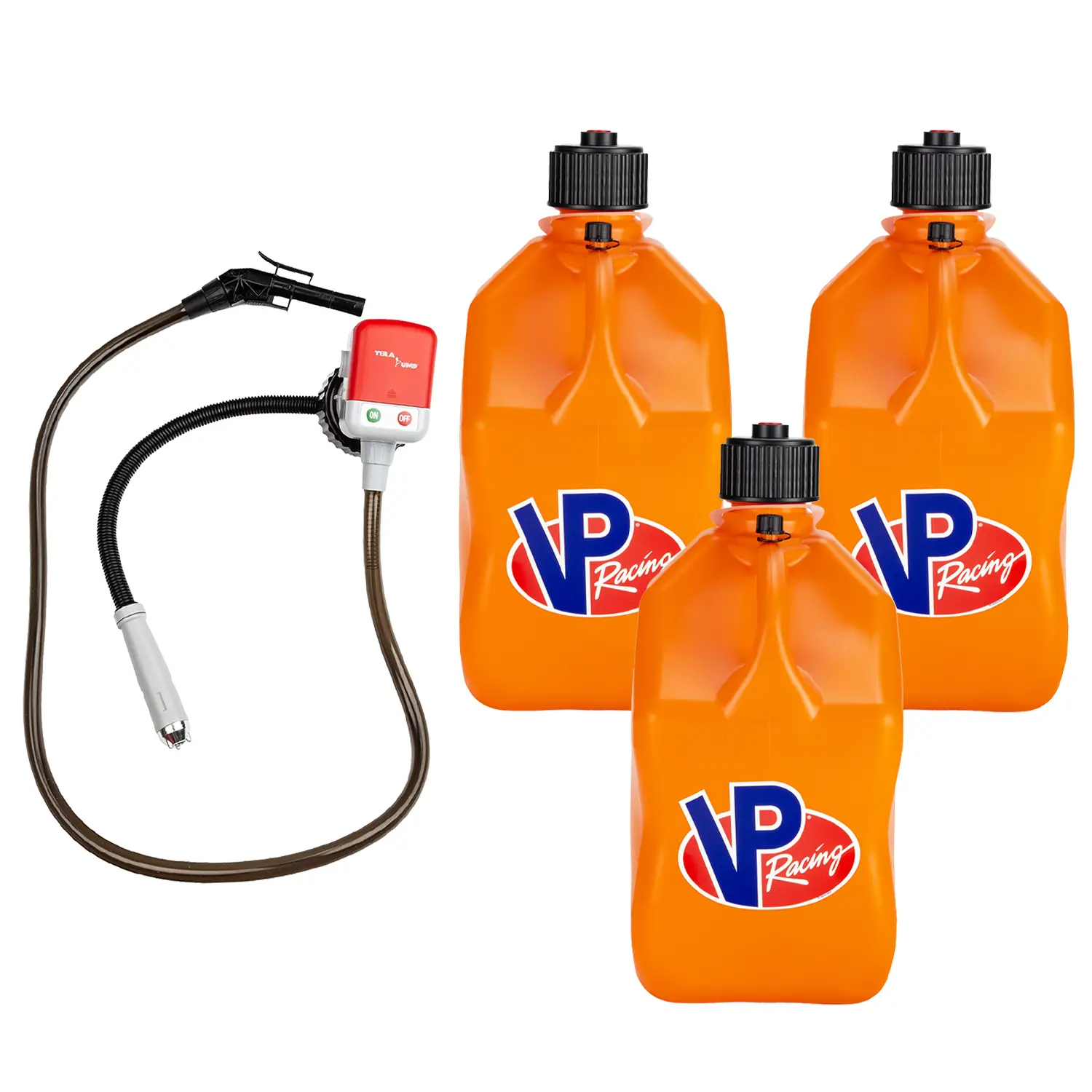 (3 PACK) VP Racing Fuels Utility Jug + (1) Fluid Transfer Pump