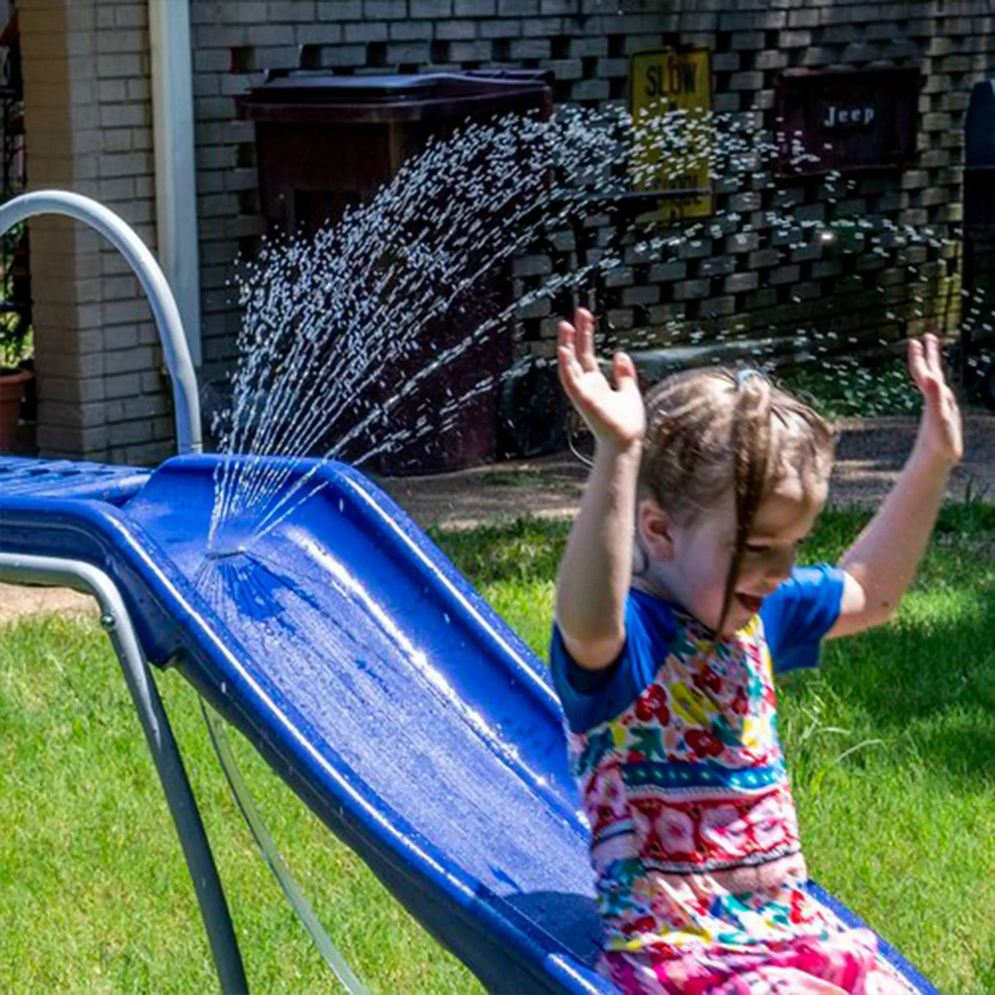 6 Foot Water Wave Slide with Built In Adjustable Water Sprinkler