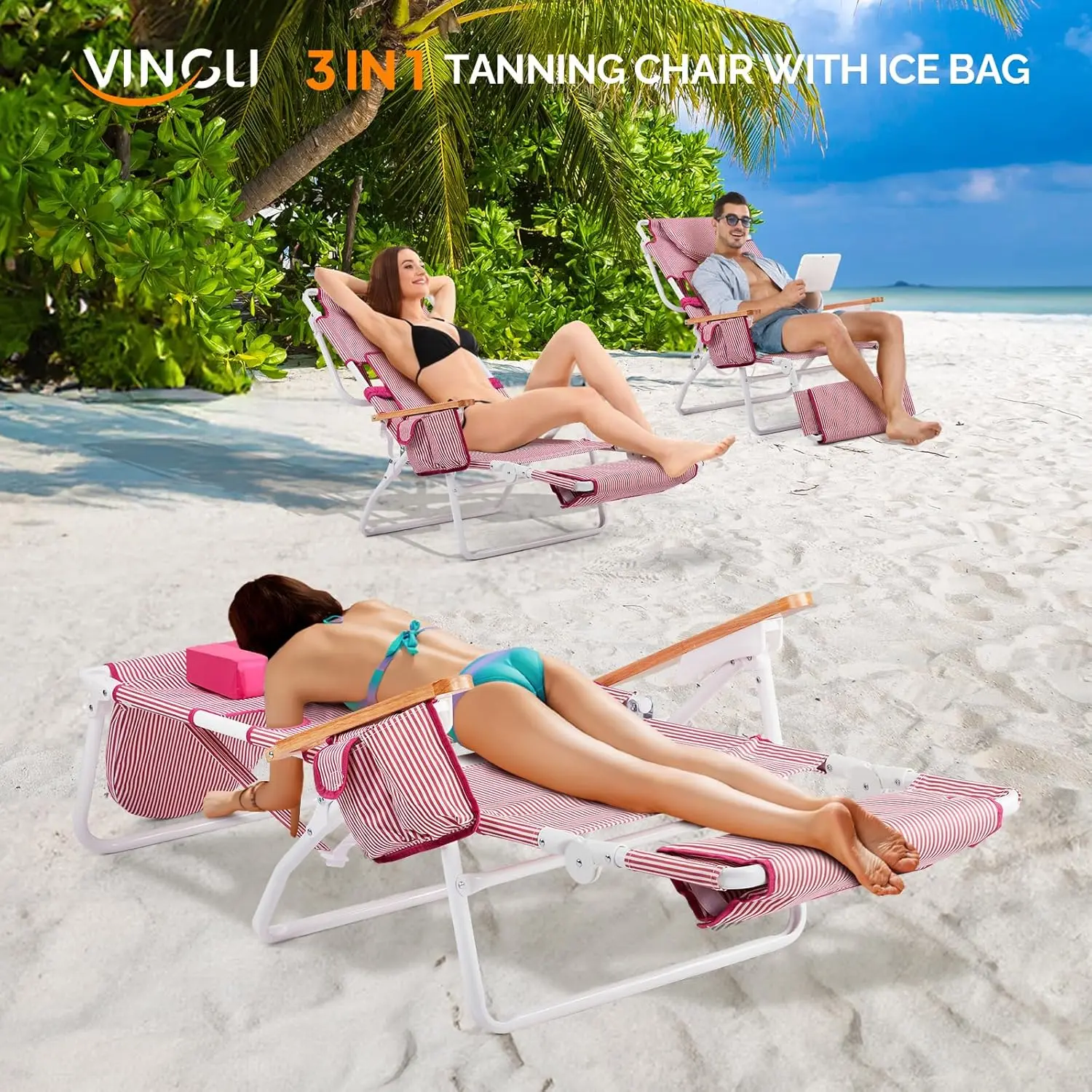 Deluxe 3 in1 Beach Chair