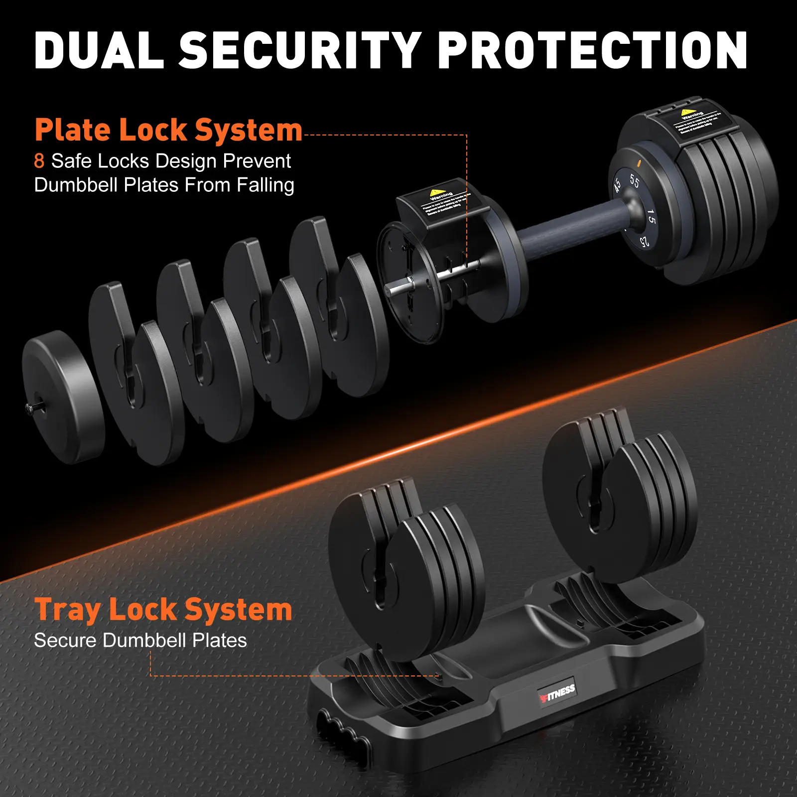 5-25LB / 15-55LB Adjustable Dumbbell for Home Gym Equipment, 5 in 1 Quickly Adjustable Weights Plates and Rack, Hand Weights Suitable Women and Men, Full Body Workout Fitness