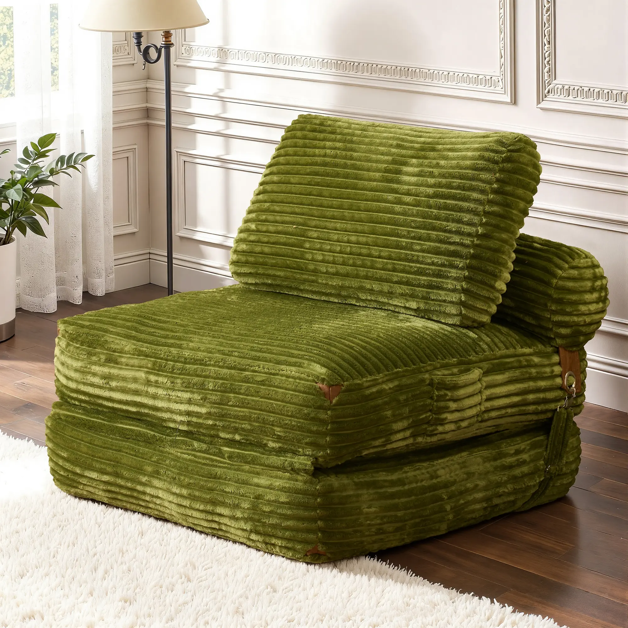 Foldable Cloud Sofa Bed,Convertible Sleeper Chair with Pillow Foldable Mattress with Back Support, Portable Fold Out Chair Bed Comfy Floor Sofa Lounge for Living Room Bedroom
