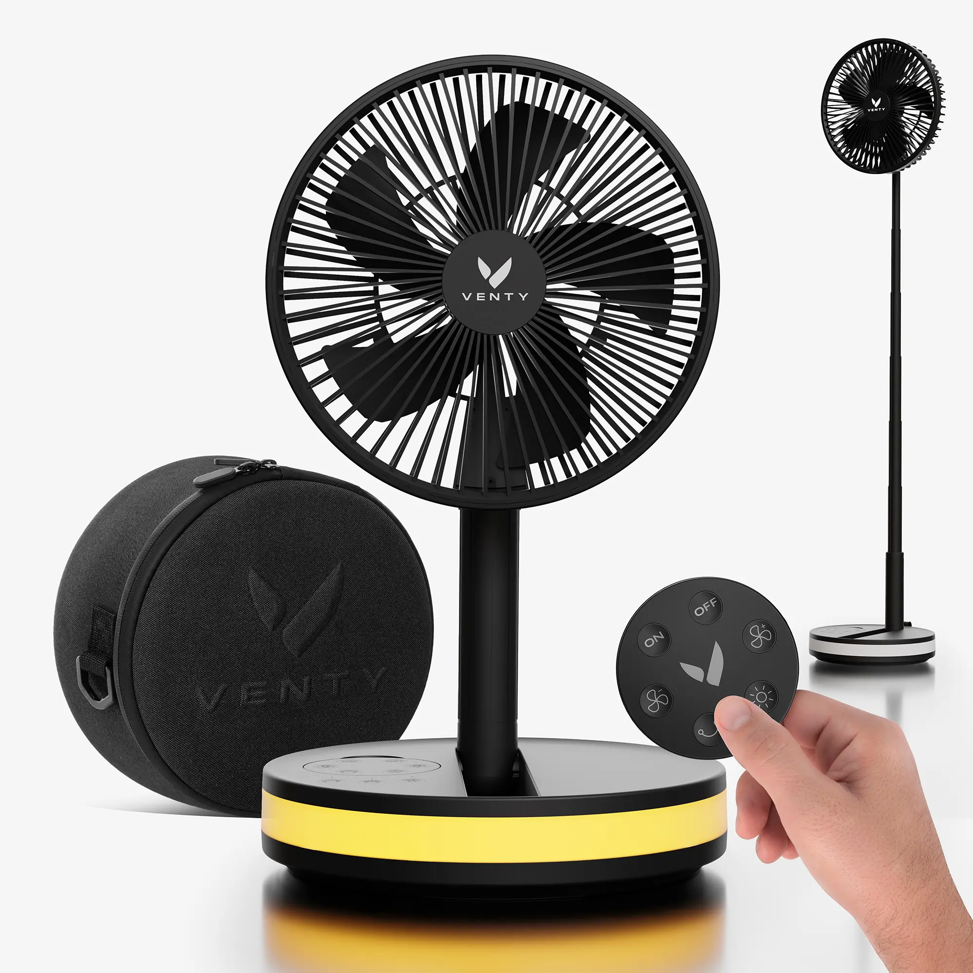 Portable Rechargeable Fan – Powerful Cooling, Long Battery Life & Travel-Friendly Design