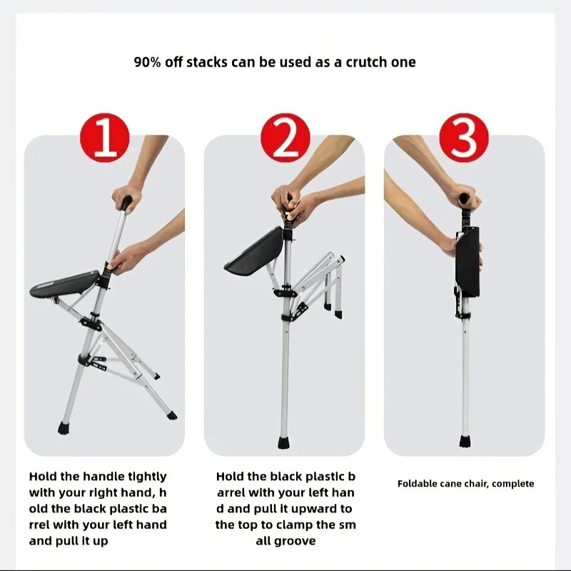 Folding Portable Cane Chair: The Best Gift for Seniors