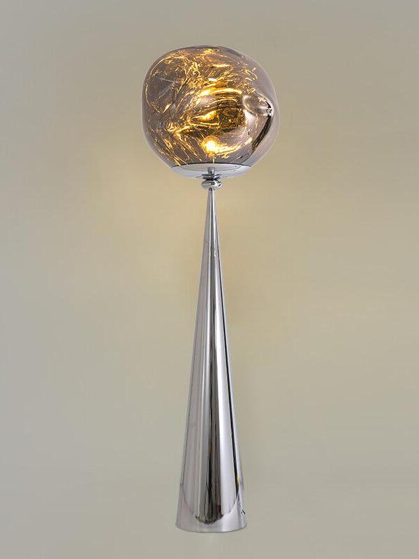 Twisted dynamic Glass Cone Floor Lamp
