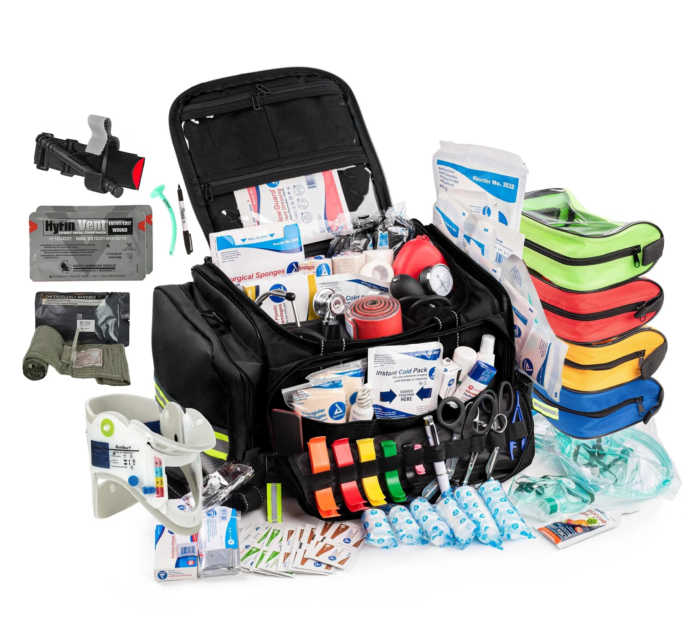 Premium First Responder Trauma Kit W/Bleeding Control - Fully Stocked