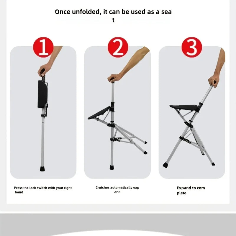 Folding Portable Cane Chair: The Best Gift for Seniors