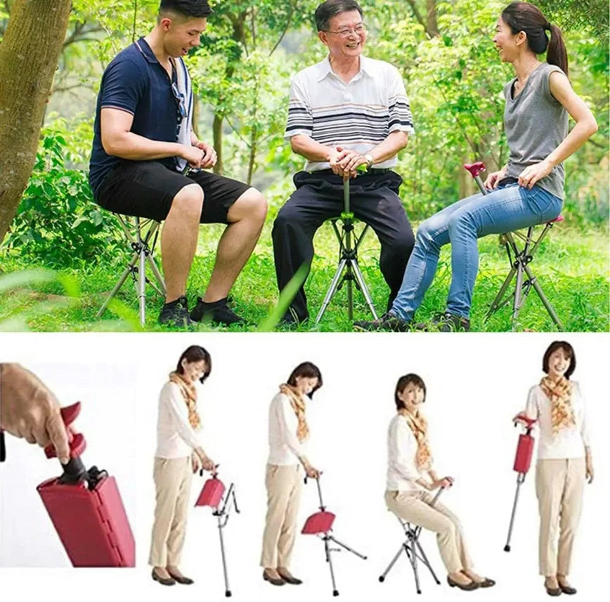 Folding Portable Cane Chair: The Best Gift for Seniors