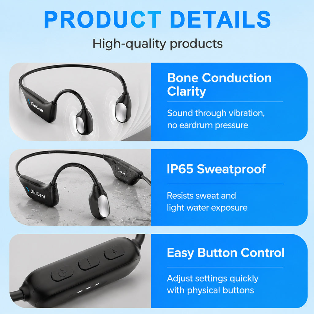 Final 2 Hours : Only Limited Stock Left GluCent® Bone Conduction Smart Hearing Headphones （Mayo Clinic Recommended）