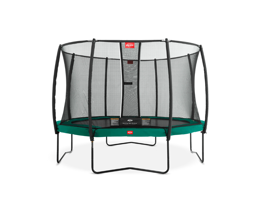 BERG Champion 14' Round Above Ground Trampoline + Safety Net Deluxe