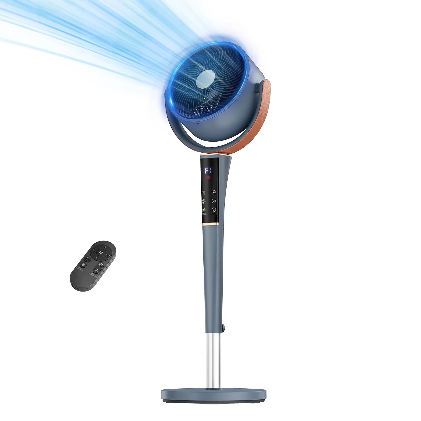 Bedroom Fan | 15 Speed Settings | 120° Oscillation | LED Light | DC Motor | Buy 2 for Popular Choice, Buy 3 for the Best Deal