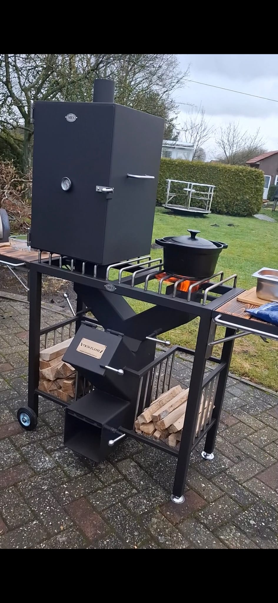 Raketen Ofen Station mit 2 Flammen Modell