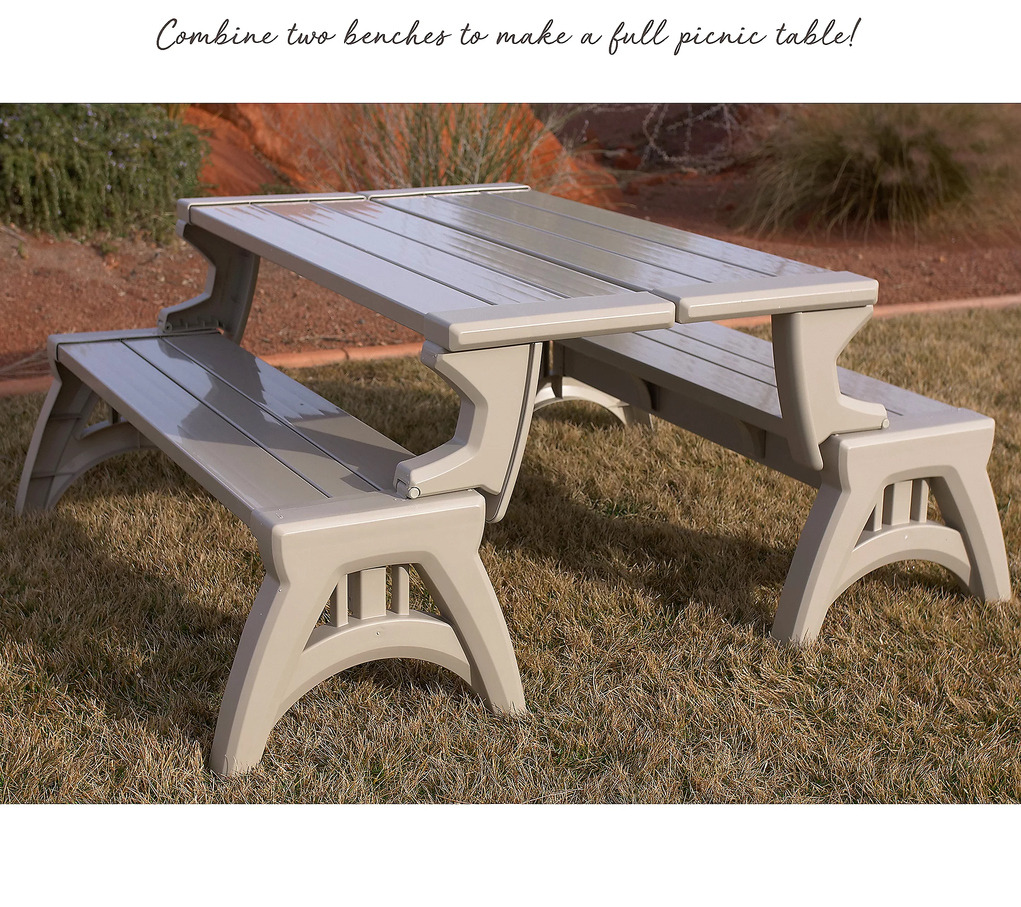 𝗧𝗼𝗱𝗮𝘆'𝘀 𝗦𝗽𝗲𝗰𝗶𝗮𝗹𝘀 Buy 2 get 2 free,Buy 4 for only $43.9 Convert-A-Bench Gen II XL Bench-to-Table with Cup Holder