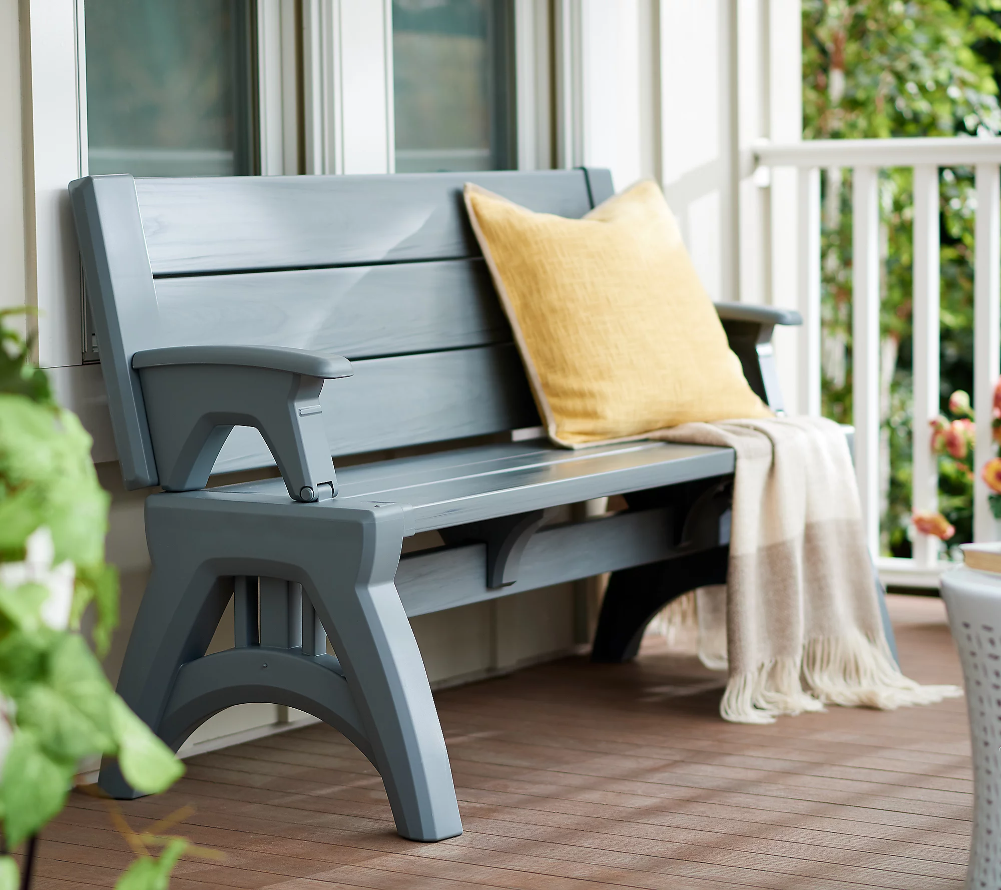 𝗧𝗼𝗱𝗮𝘆'𝘀 𝗦𝗽𝗲𝗰𝗶𝗮𝗹𝘀 Buy 2 get 2 free,Buy 4 for only $43.9 Convert-A-Bench Gen II XL Bench-to-Table with Cup Holder