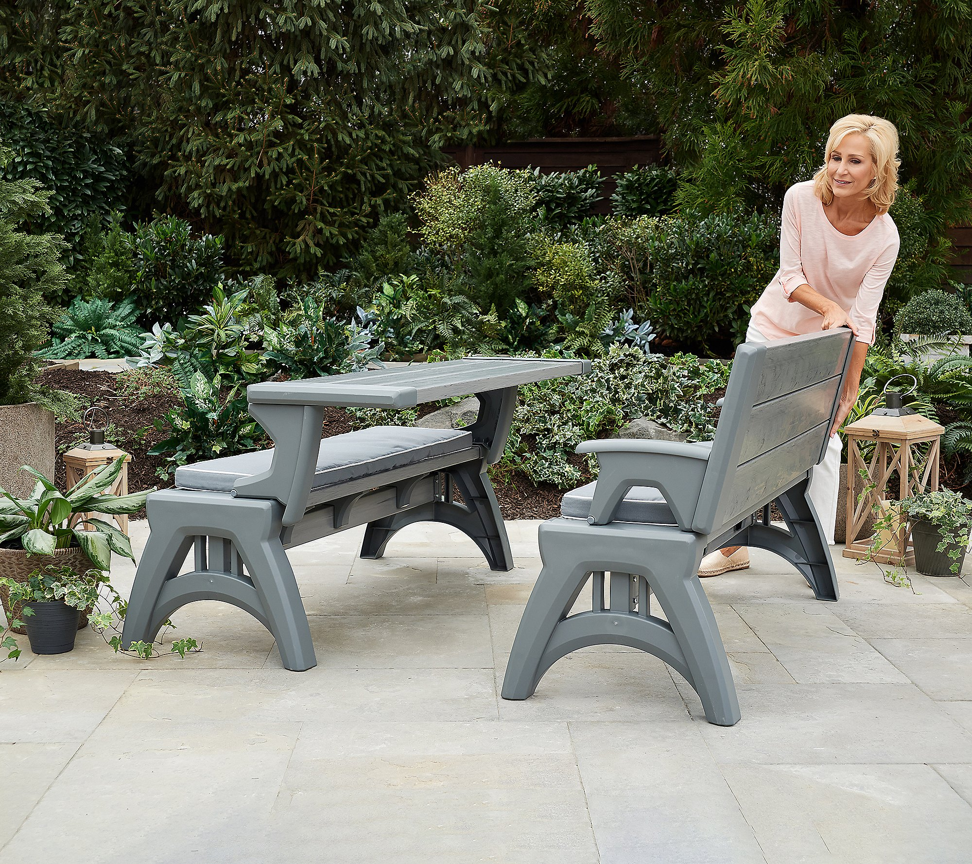 𝗧𝗼𝗱𝗮𝘆'𝘀 𝗦𝗽𝗲𝗰𝗶𝗮𝗹𝘀 Buy 2 get 2 free,Buy 4 for only $43.9 Convert-A-Bench Gen II XL Bench-to-Table with Cup Holder