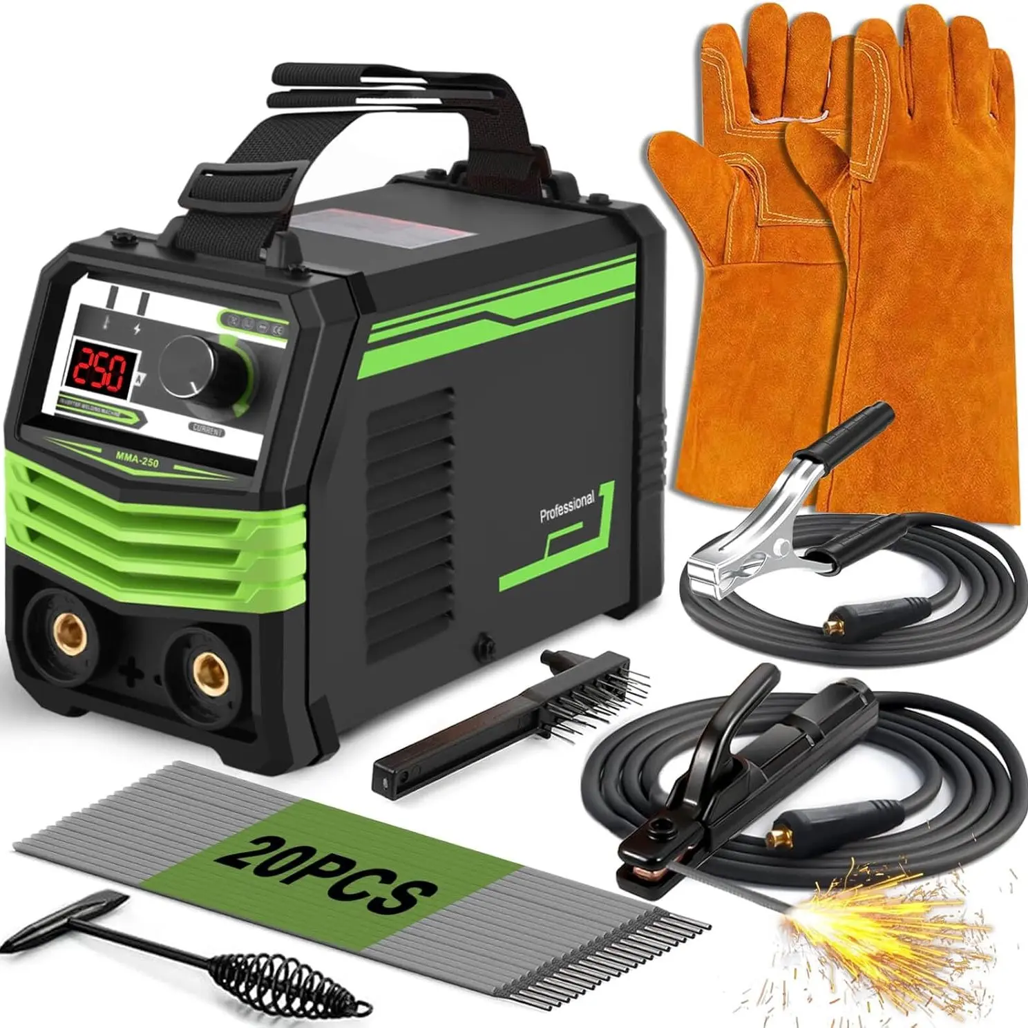 Inverter Stick Welding Machine, 110V Super Mini Portable Welder with 20PCS Rods, Hot Start, Arc Force & Anti-Stick, for 1/16"-1/8" Rods
