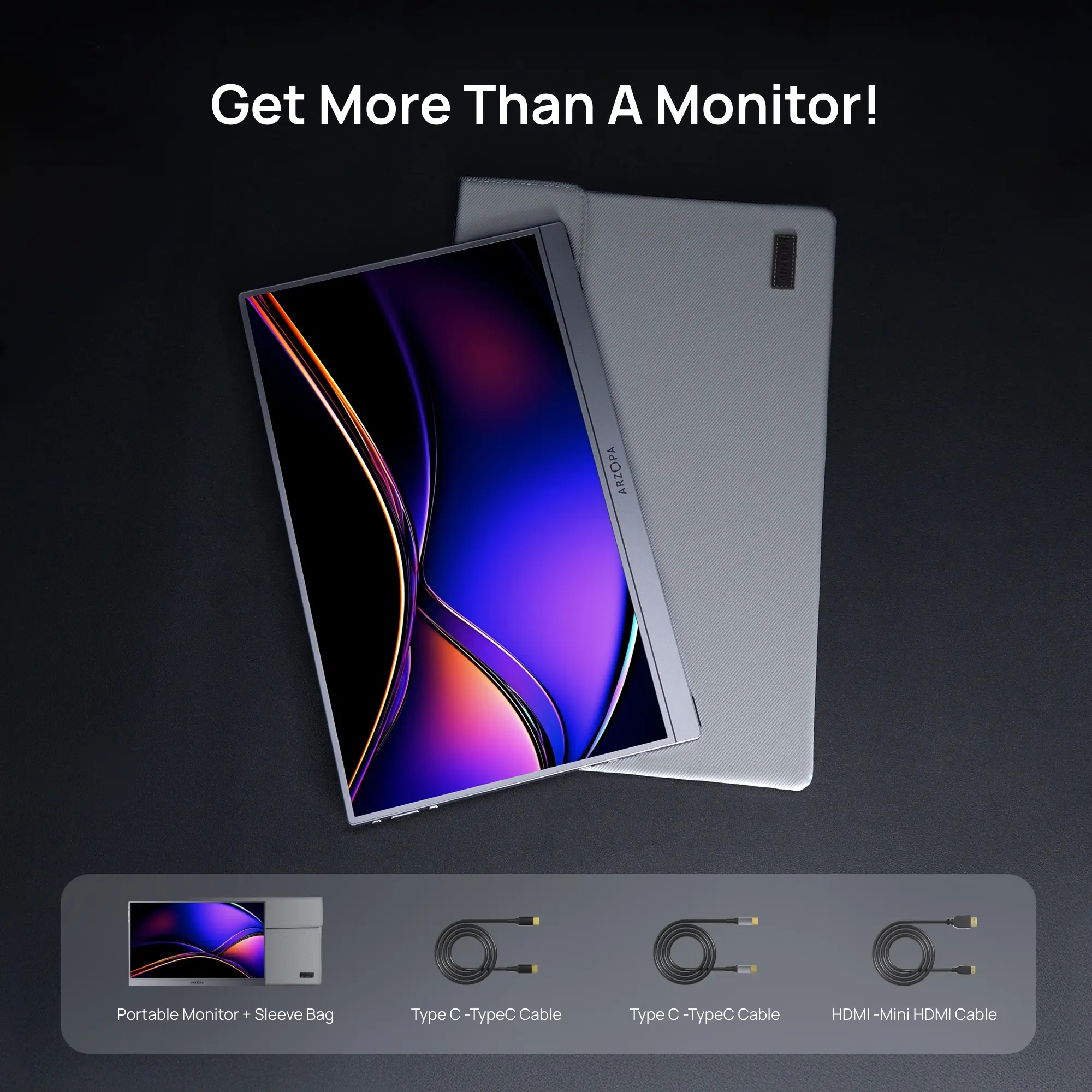 16.1'' Portable Gaming Monitor – 144Hz FHD Display with Kickstand, Perfect Second Screen for Gaming & Work
