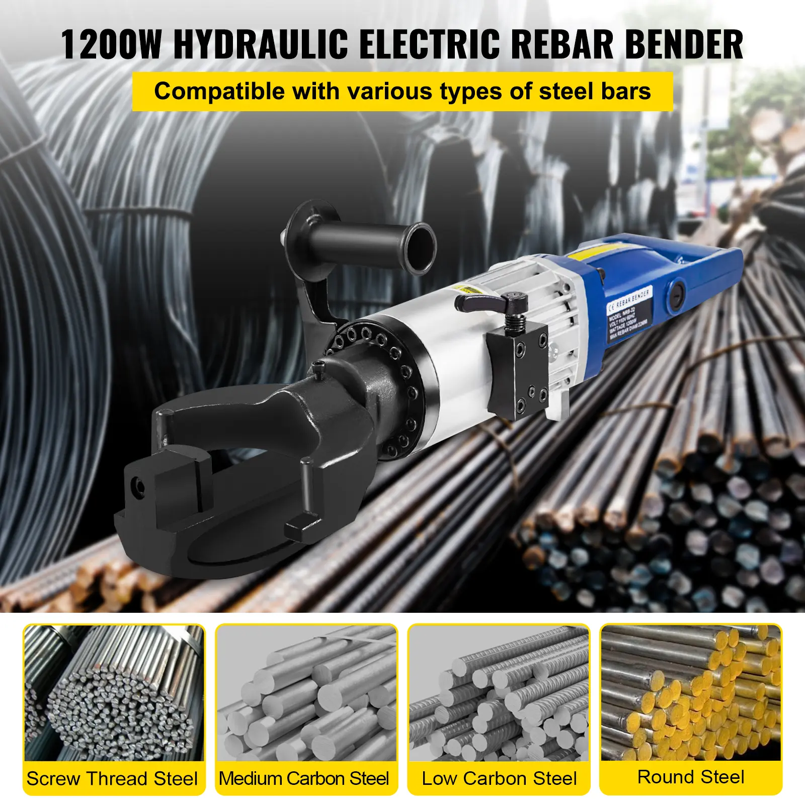 Electric Hydraulic Rebar Bender