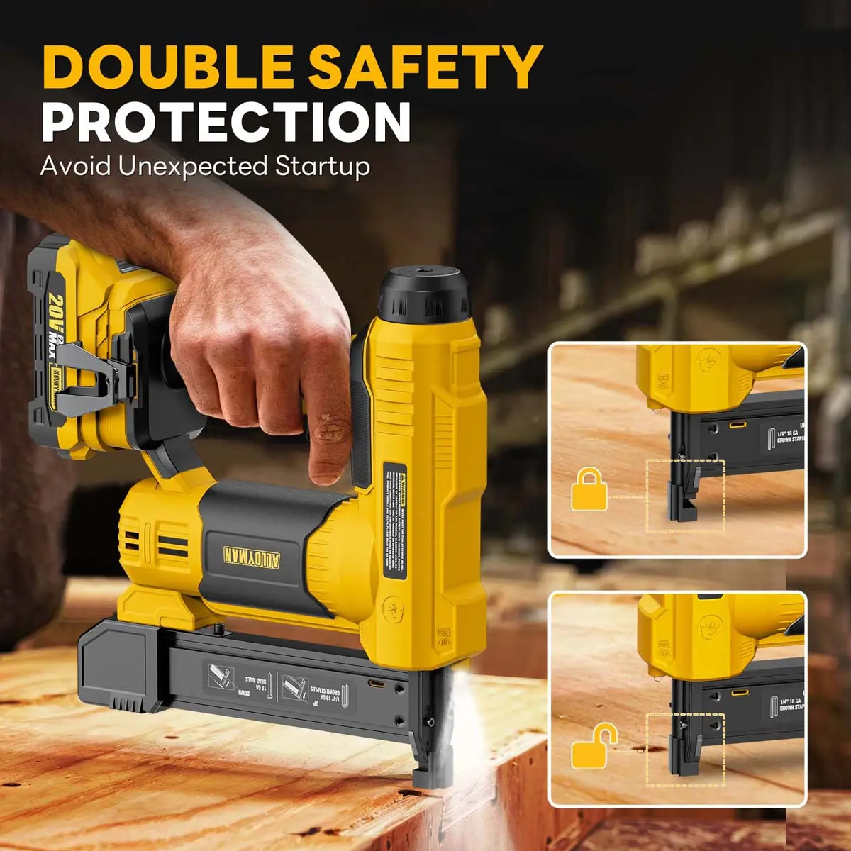 Pro-Grade 2-in-1 Cordless Brad Nailer & Electric Stapler Kit - 20V Max