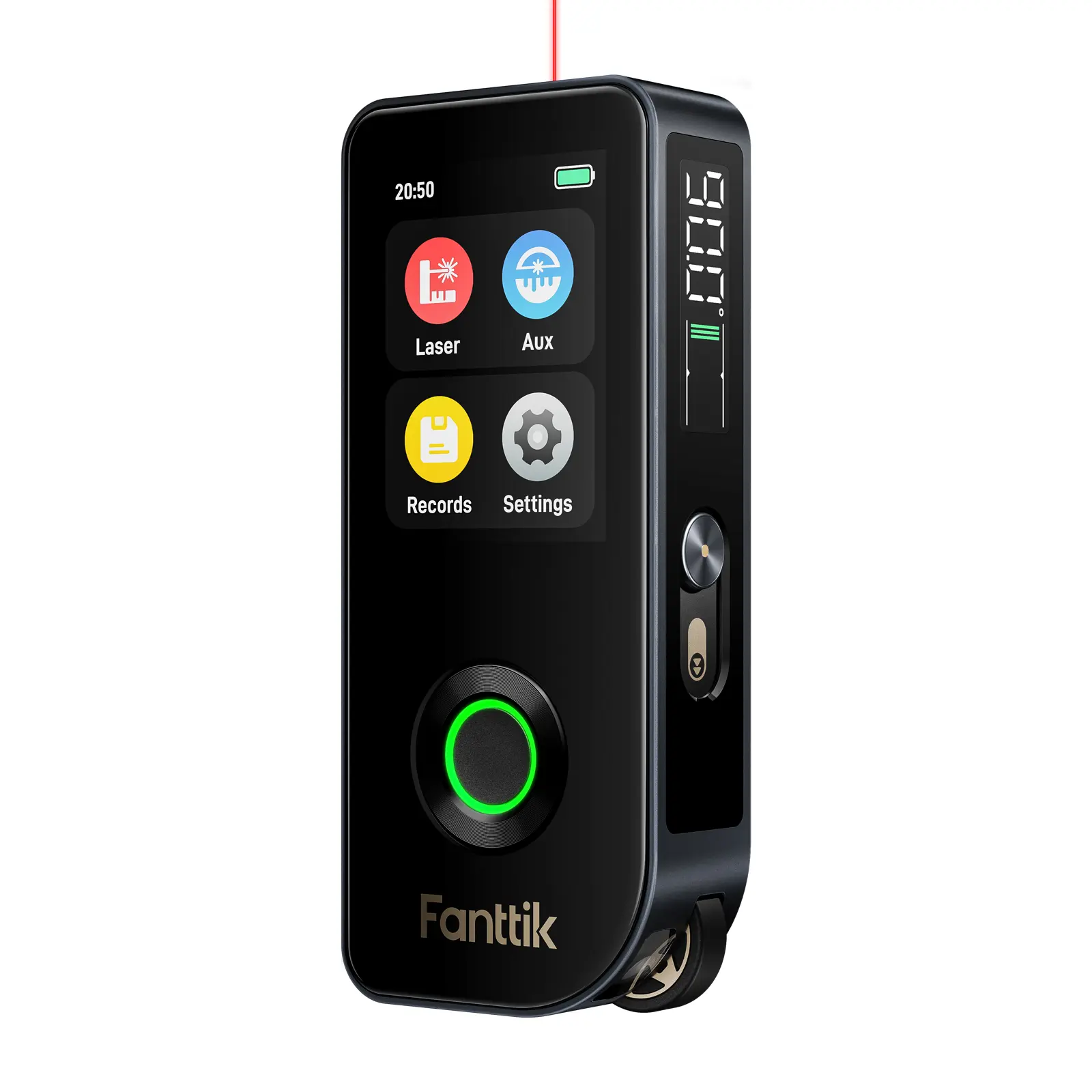 【FathersDayGift】3-in-1 Laser Measuring Tool - 197Ft Rechargeable Range Finder with IPS Touch Screen, Side LCD, Wheel Roller, 3-Axis Self Levelling Laser Leveler Tool, User-Friendly Interface, Portable for Home DIY