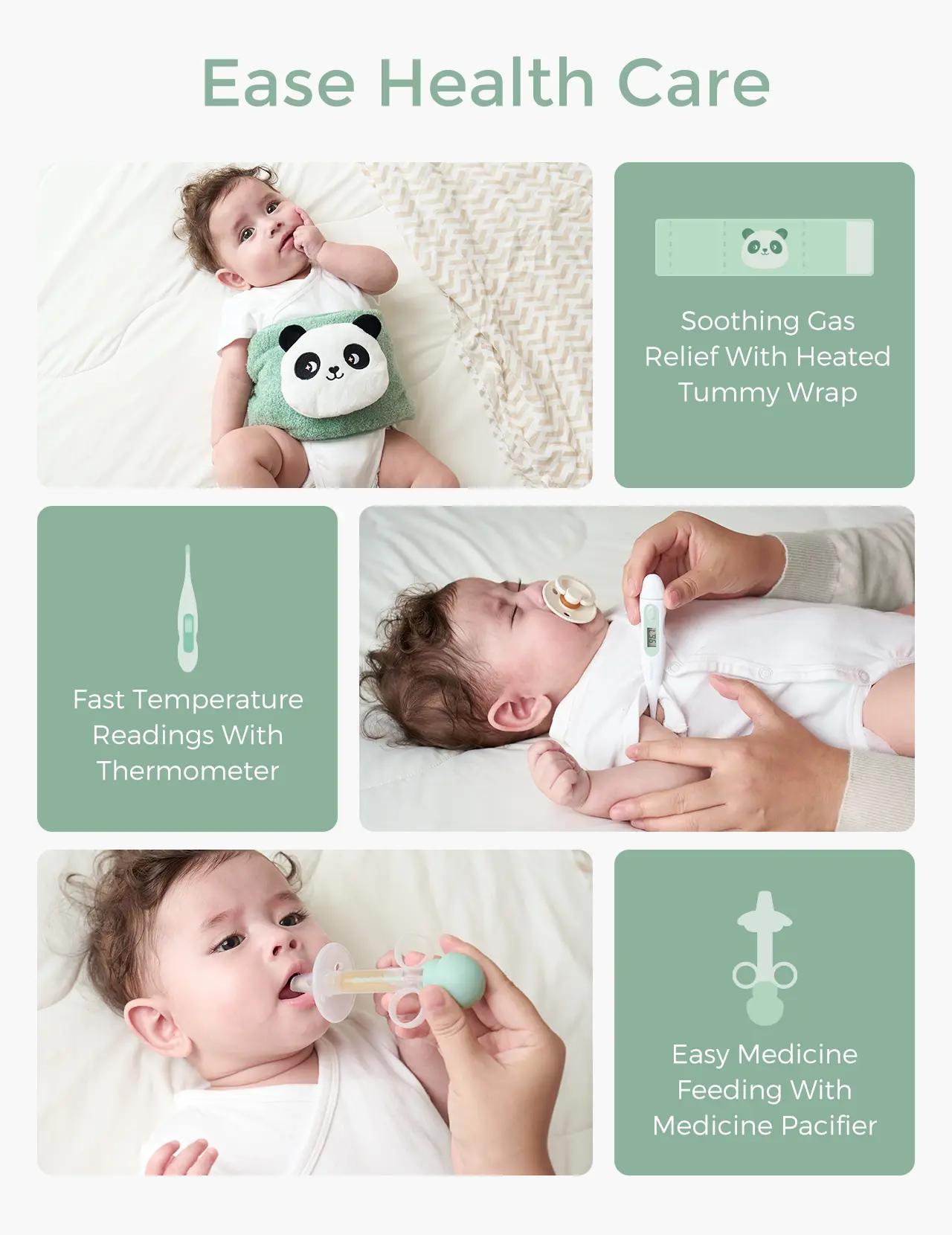 Baby Care Kit – Grooming, Health & Bath Gift Set with Nail File, Thermometer & Nasal Aspirator