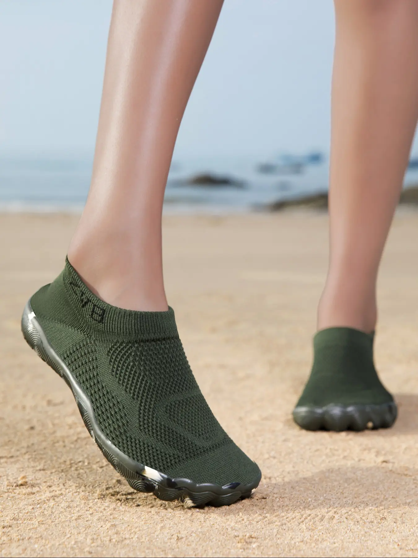 Wide-Fit Breathable Water Shoes with Polyester Upper and EVA Sole, Casual All-Season Style, Ideal for Swimming, Lightweight Swim Shoes, Aqua Shoes