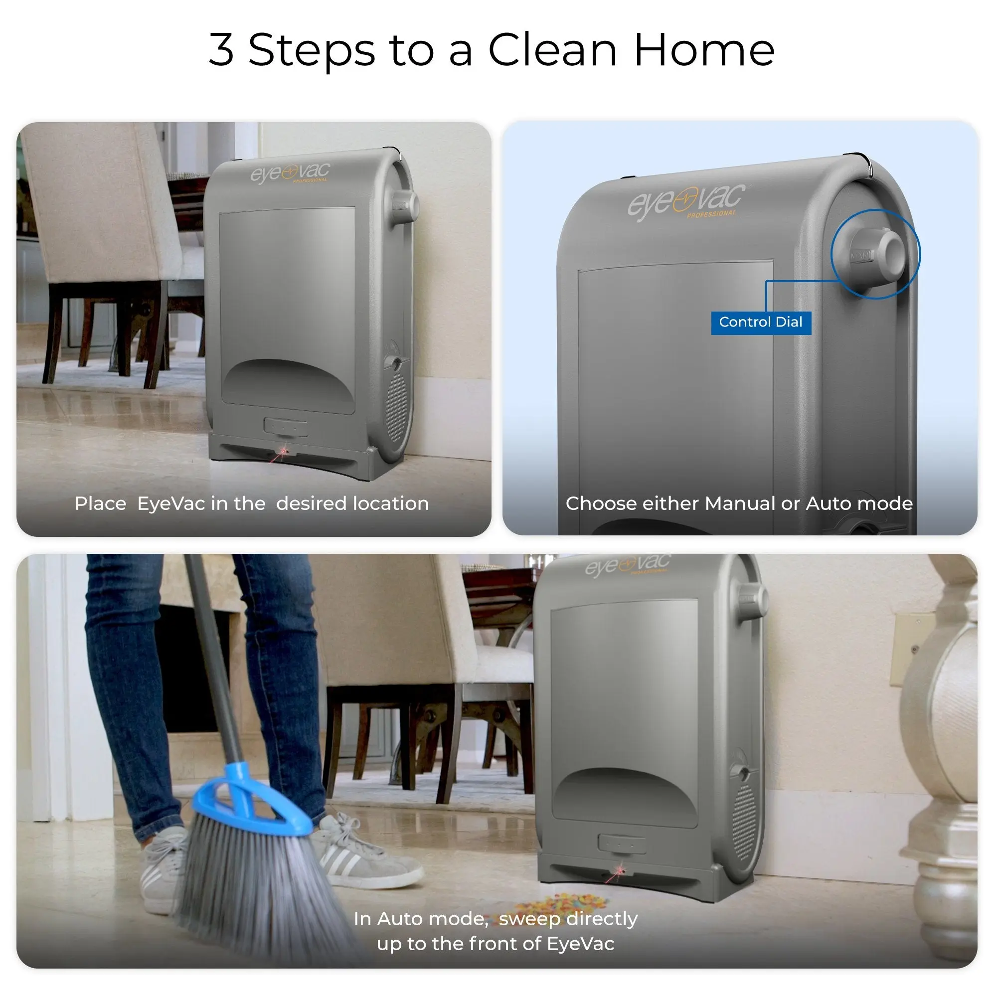 Automatic Dustpan & Touchless Vacuum - 1400W Motor, 23kPA Suction